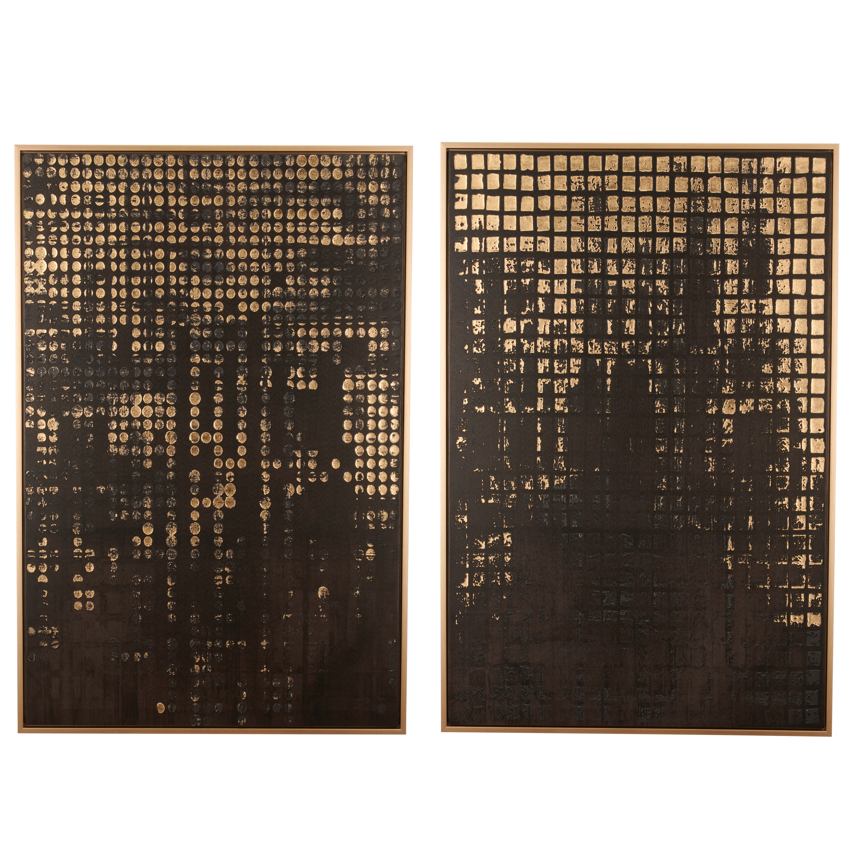 Gasper Bilder Wall Art Black Gold, Schwarz  | Schubiger Möbel