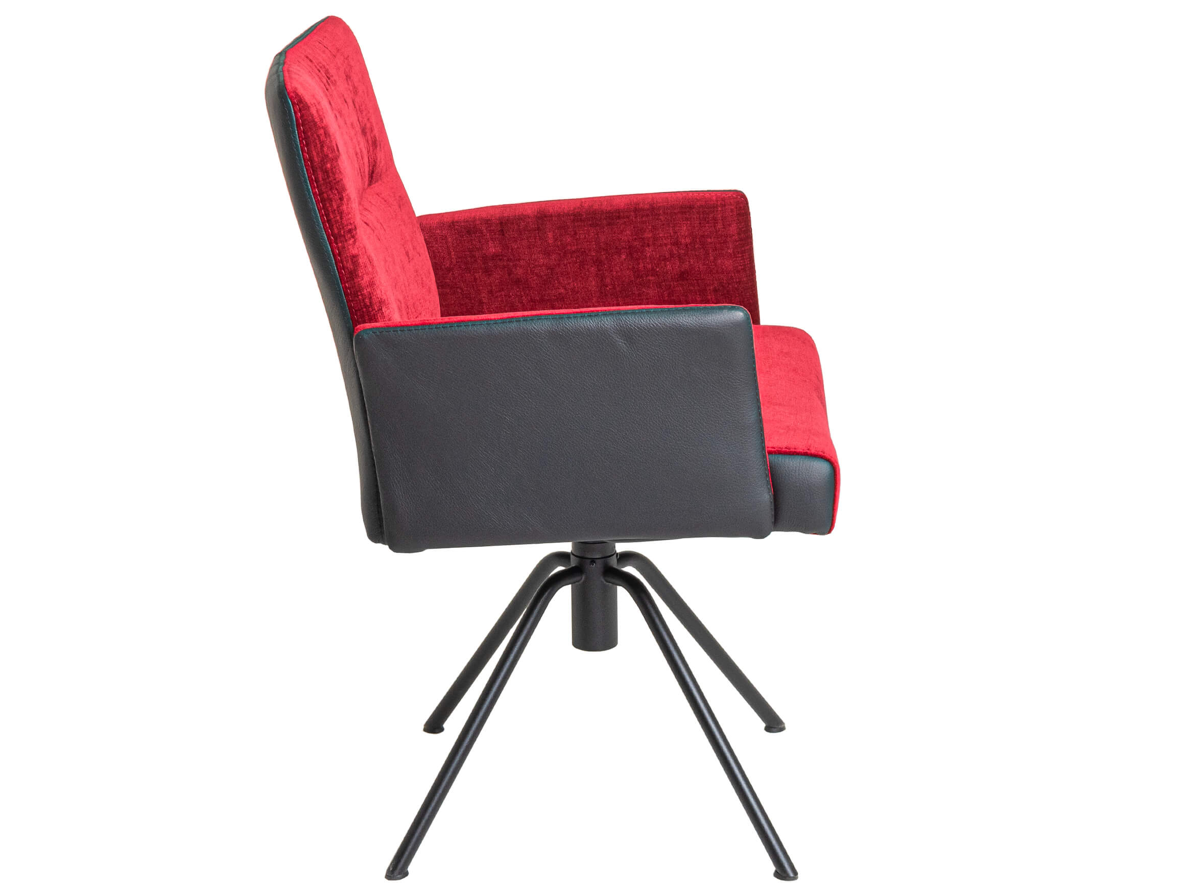 Armlehnstuhl Tally Xl IL-Concept / Farbe: Nero / Bezugsmaterial: Leder Stoff