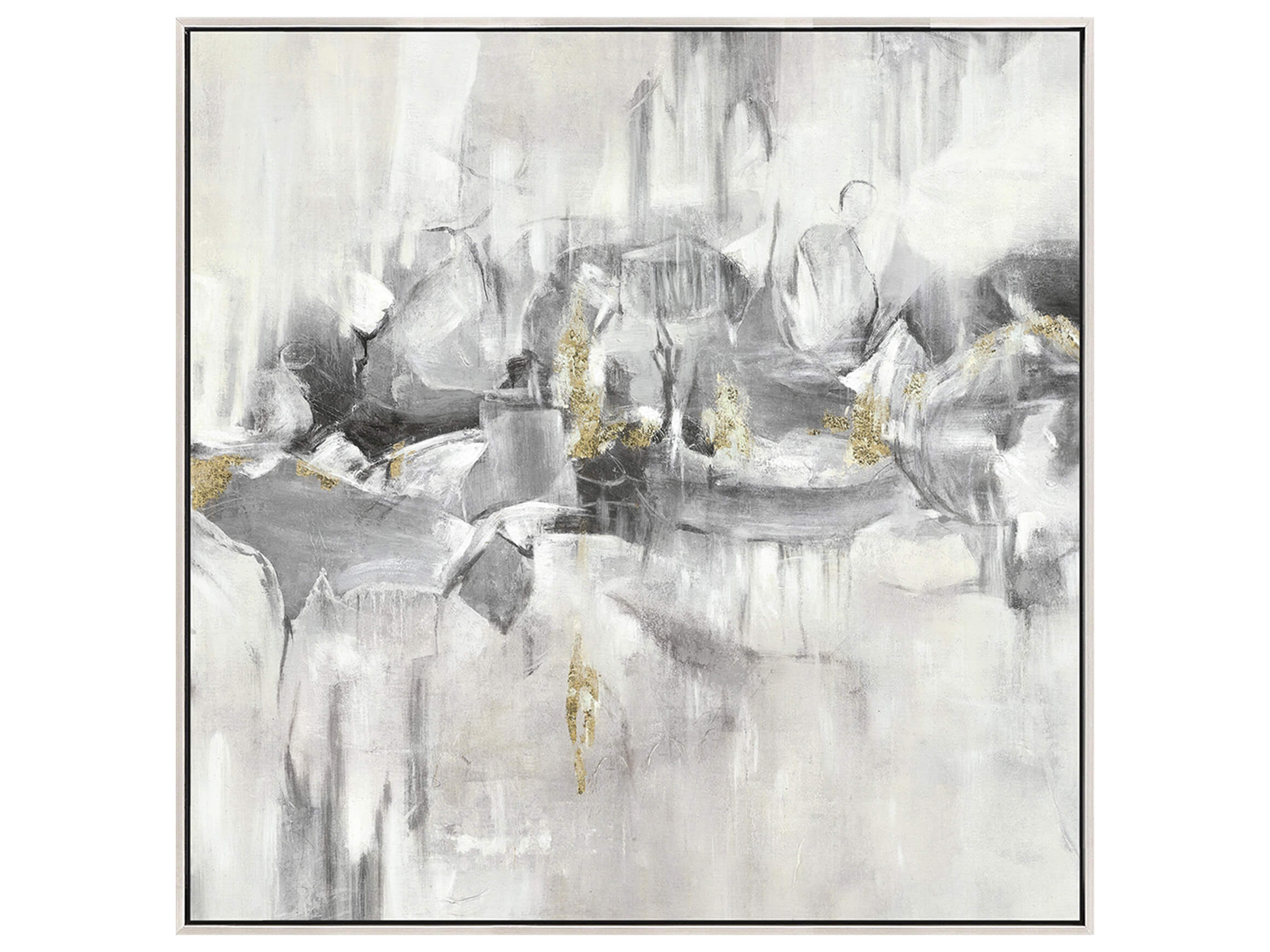 Bild Moderne Farbmelodie in Blaugrau image LAND / Grösse: 70 x 70 cm