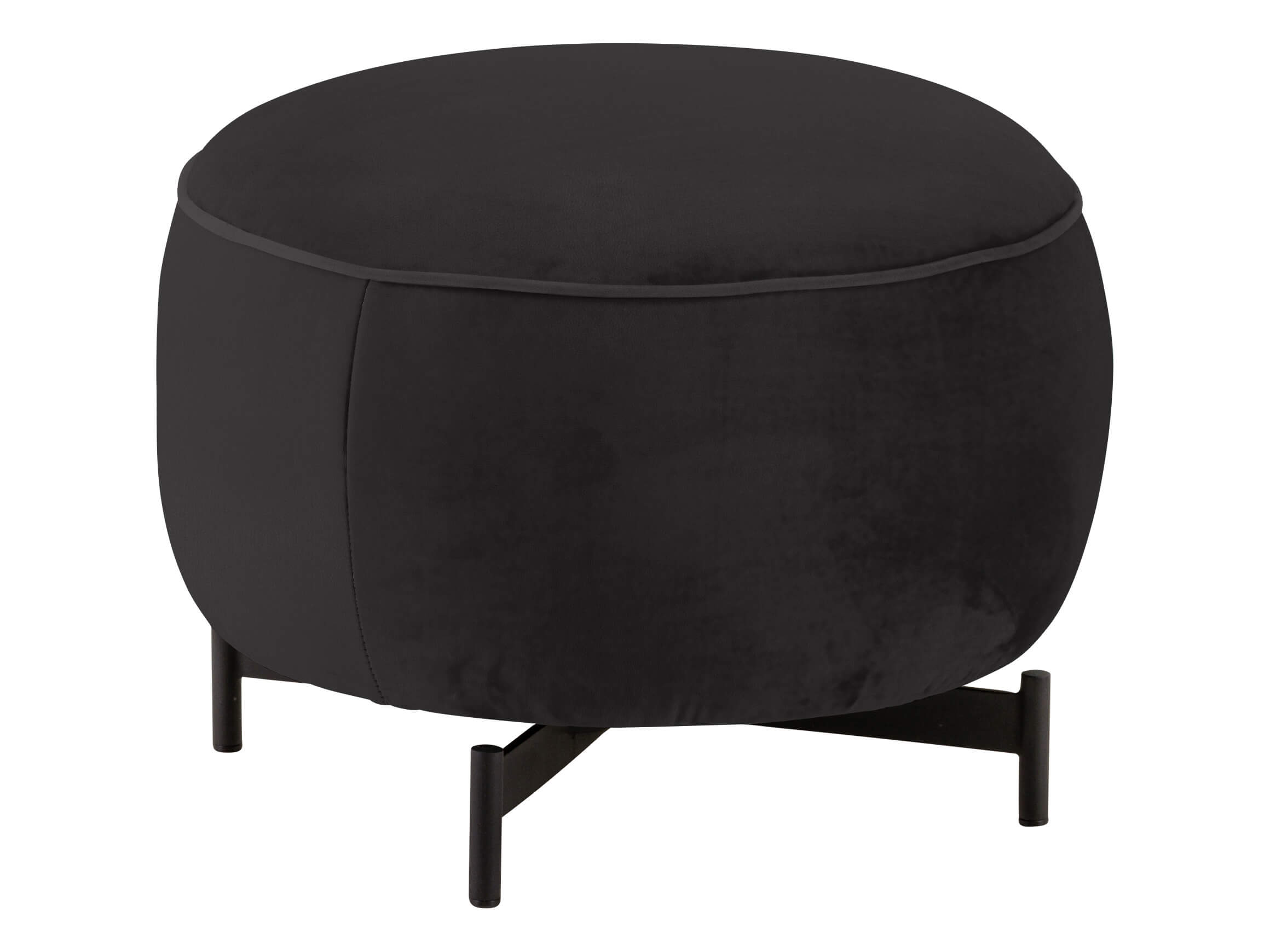 Hocker 8170 Basic D: 60 cm Himolla / Farbe: Teer / Material: Leder Basic