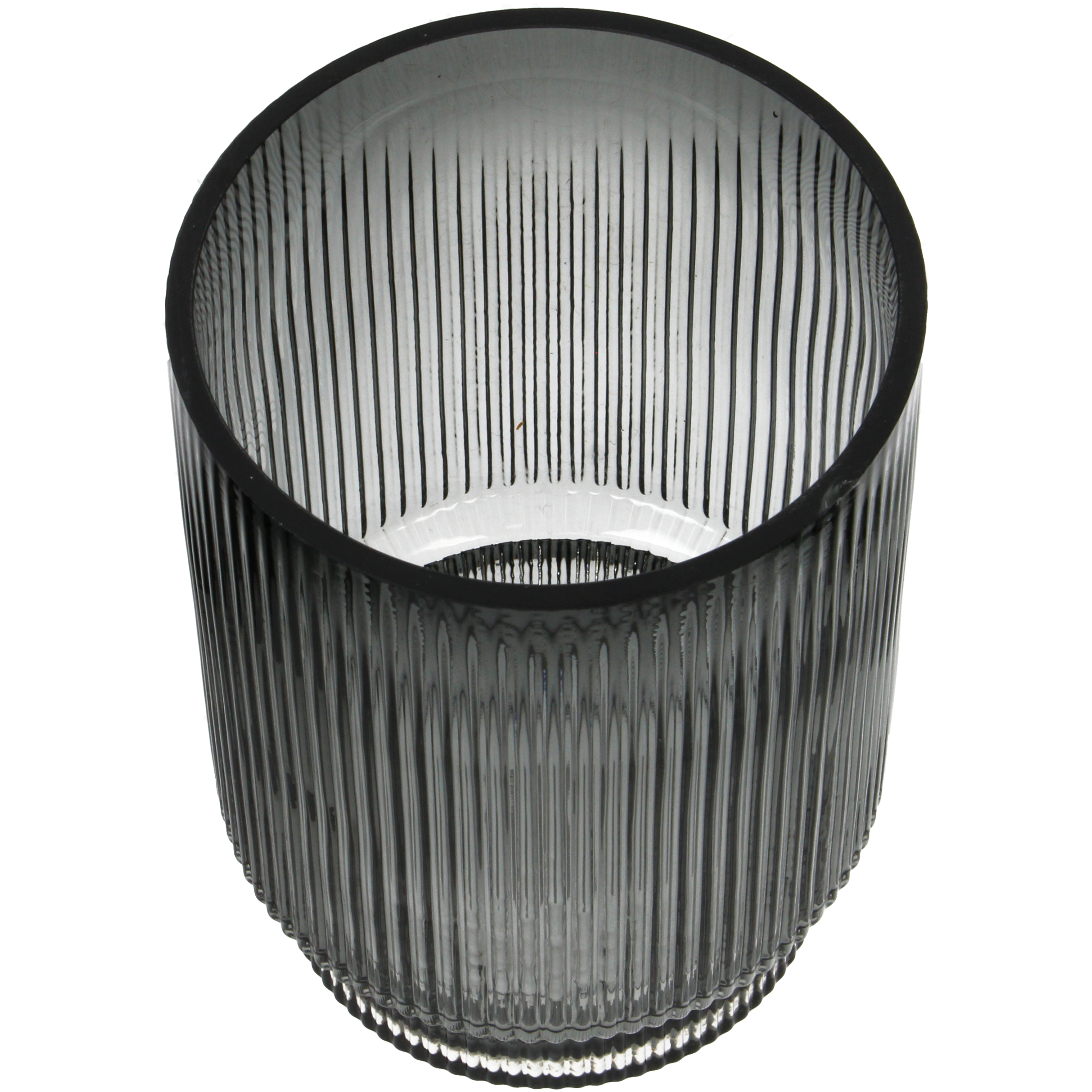 Vase Stripe, Glas, Grau H: 22 cm Kersten