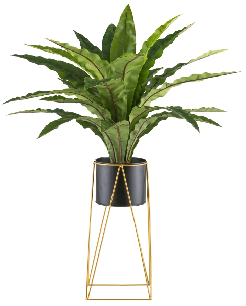 Gasper Kunstpflanzen Asplenium im Metalltopf Auf Metallrack H: 105 cm  | Schubiger Möbel
