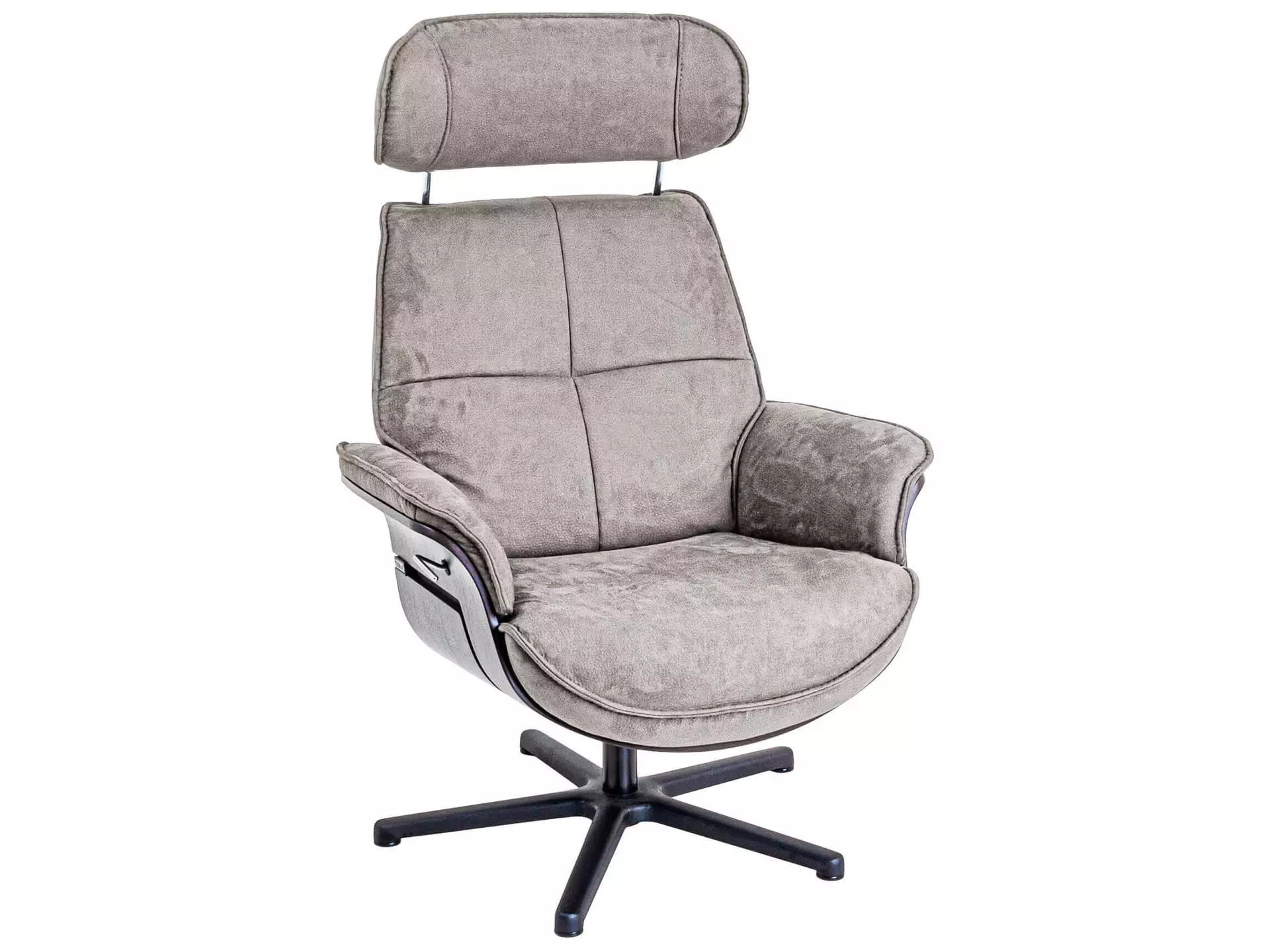 Relaxer Curacao Eiche Dunkel Basic Polipol / Farbe: Silver / Material: Stoff Basic