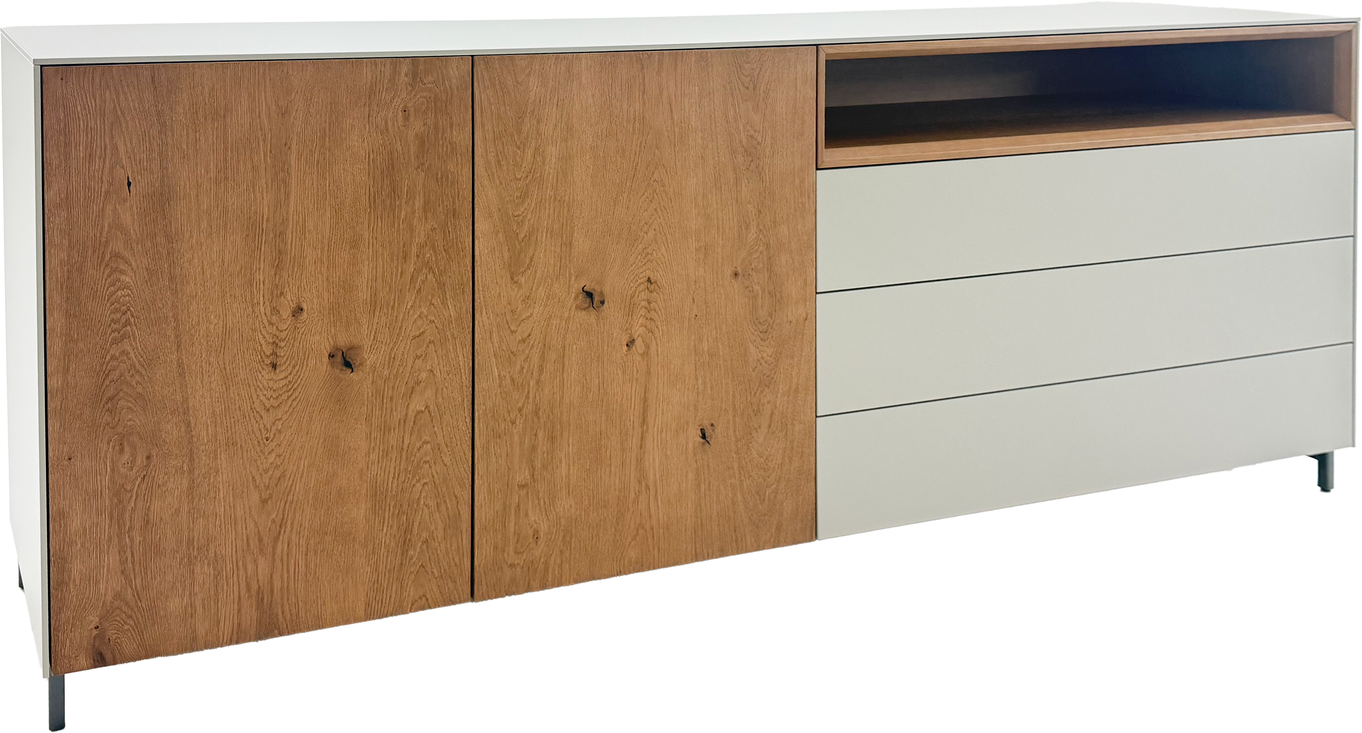 Sideboard Turin Fubo / Farbe: Eiche, Taupe