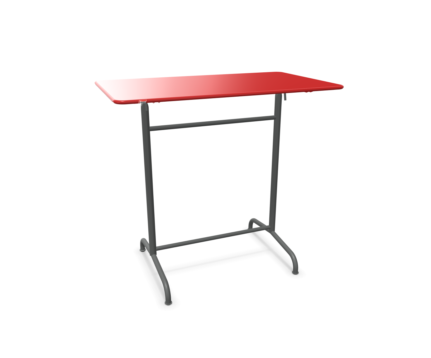 Metall-Stehtisch Rigi von Schaffner / Farbe: Rot / Grösse: 120 x 70 cm