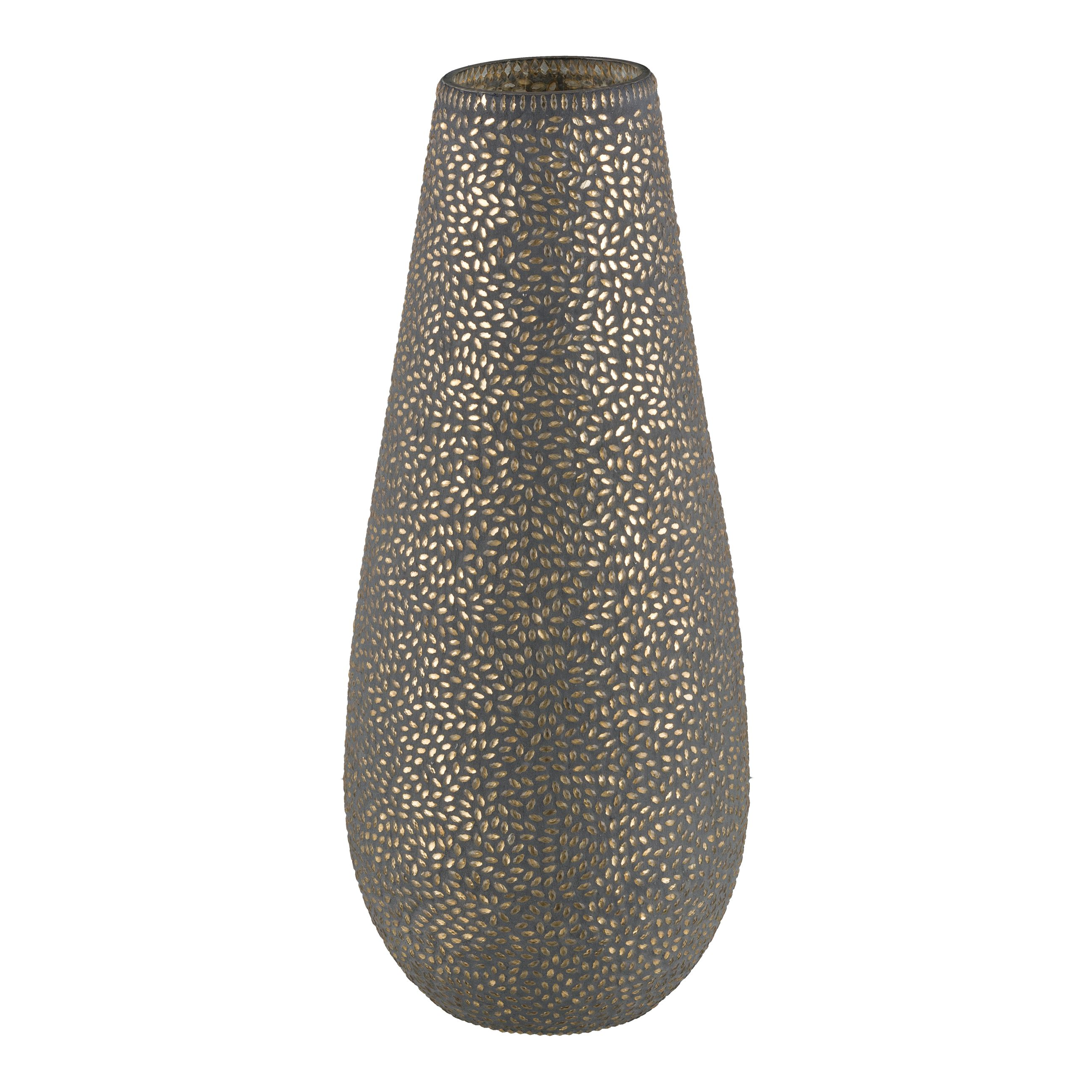 Vase Black Nights, Mosaik, Schwarz H: 38 cm Gasper / Farbe: