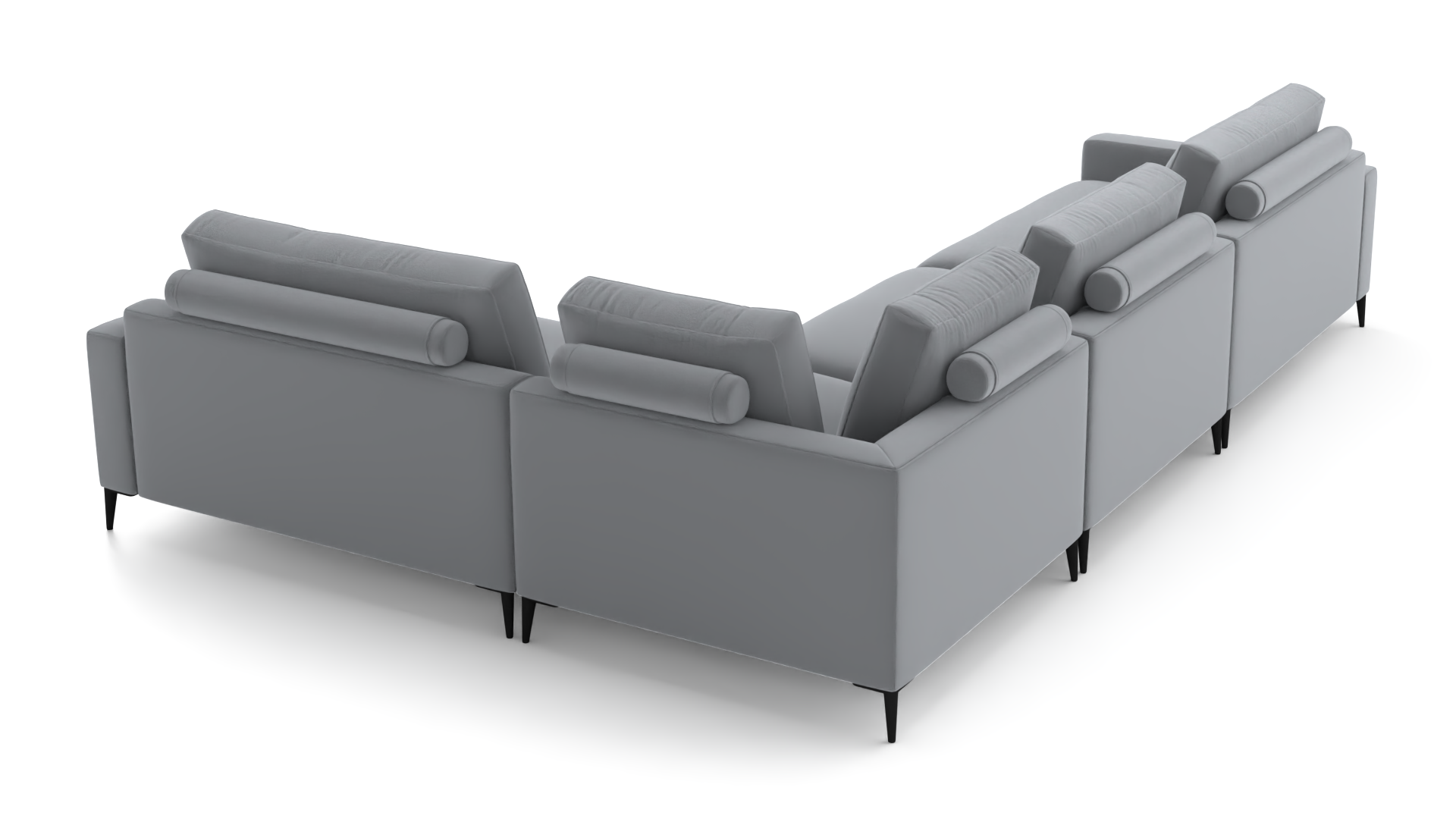 Ecksofa Mercury Candy - UrbanDesign / Farbe: Hellblau