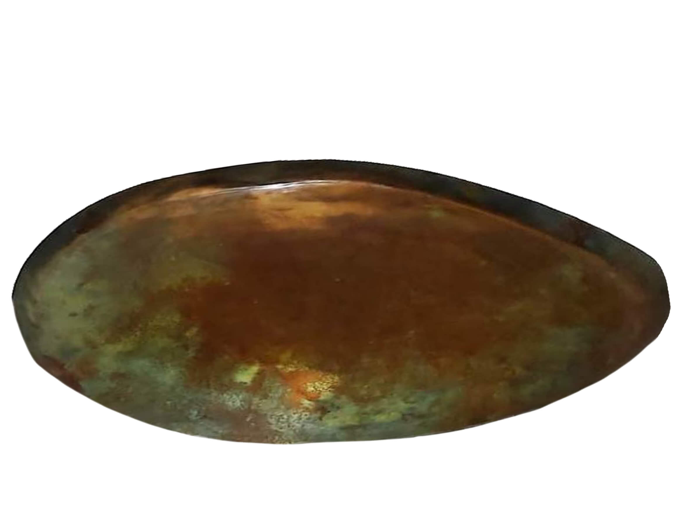 Tablett Metall Antikgrün B: 33 cm Decofinder