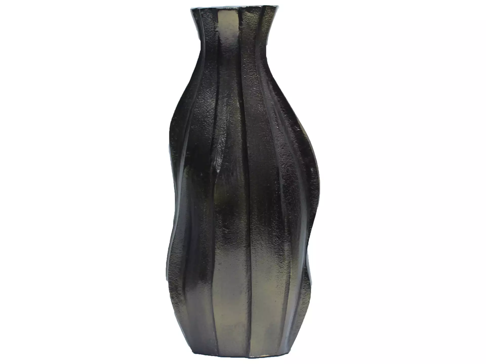 Vase Metall Antikmessing H: 34 cm Decofinder