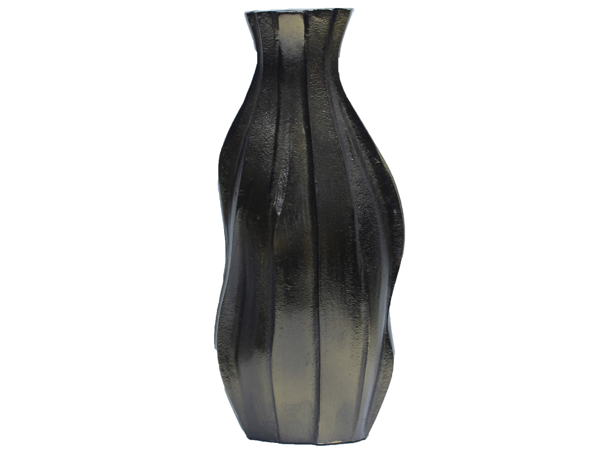 Vase Metall Antikmessing H: 34 cm Decofinder