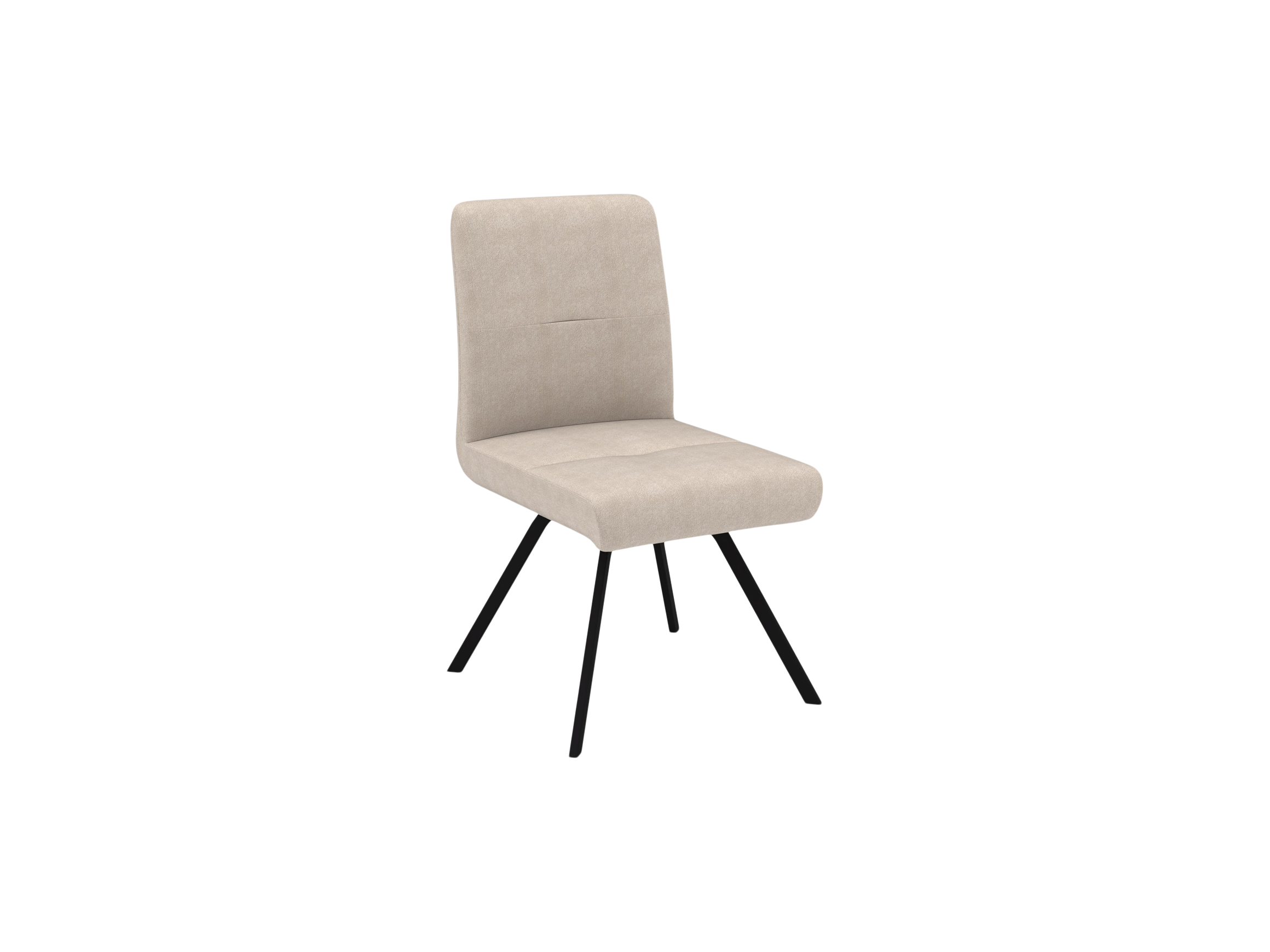 Stuhl Canopus - von UrbanDesign | Drehfunktion, Fuss schwarz, Stoff Beige