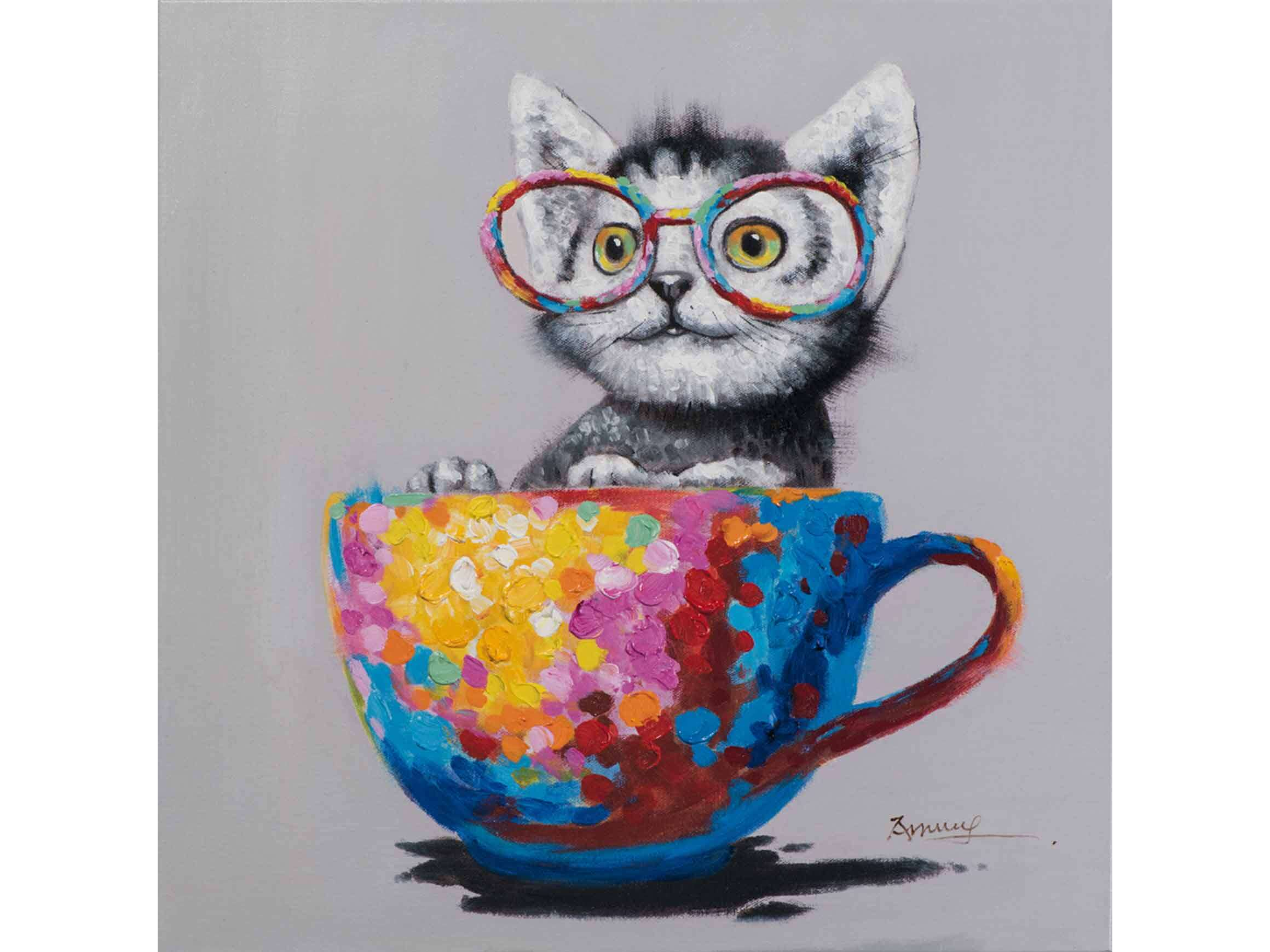 Bild Katze in Einer Tasse