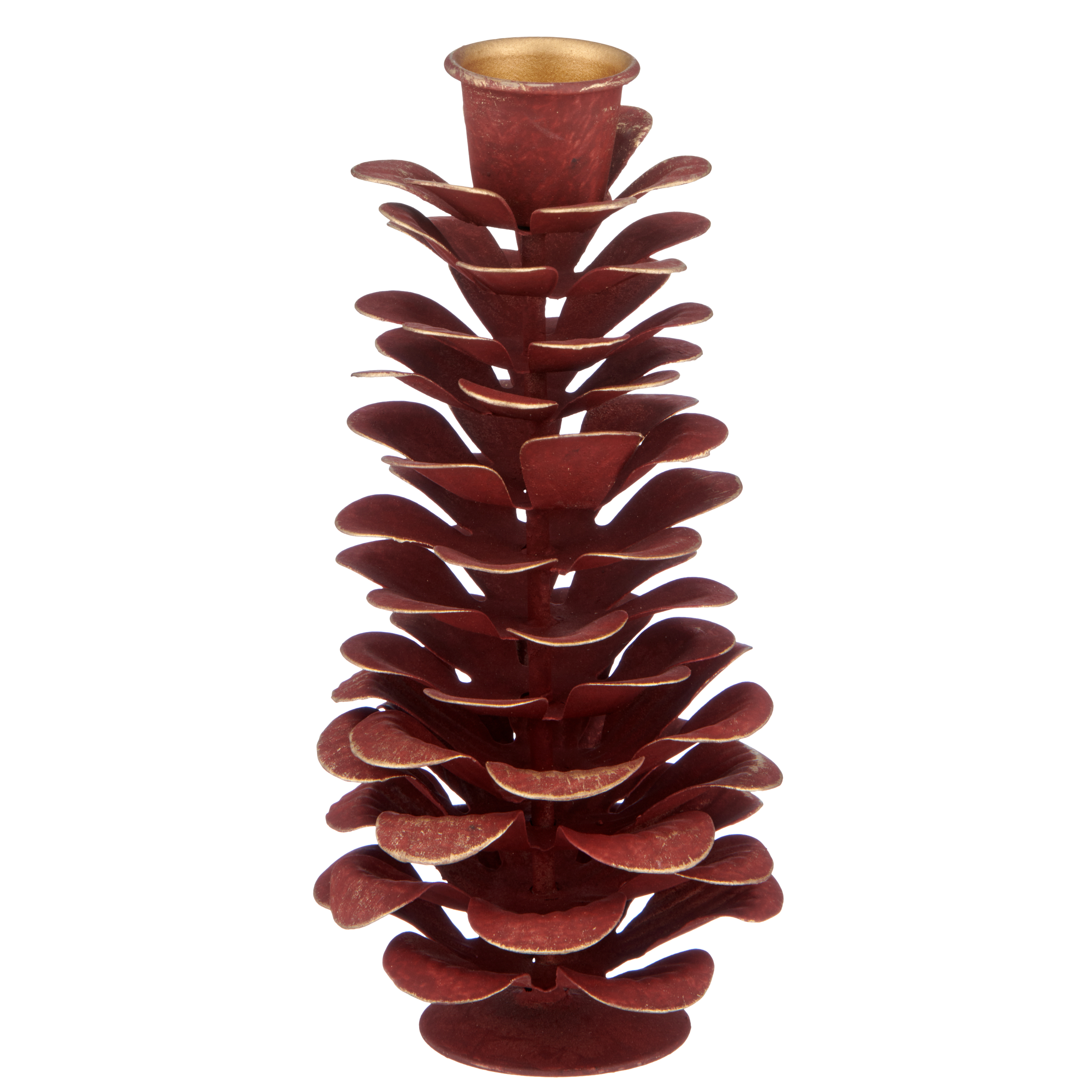Gasper Kerzenständer Zapfenform, Terracotta  | Schubiger Möbel