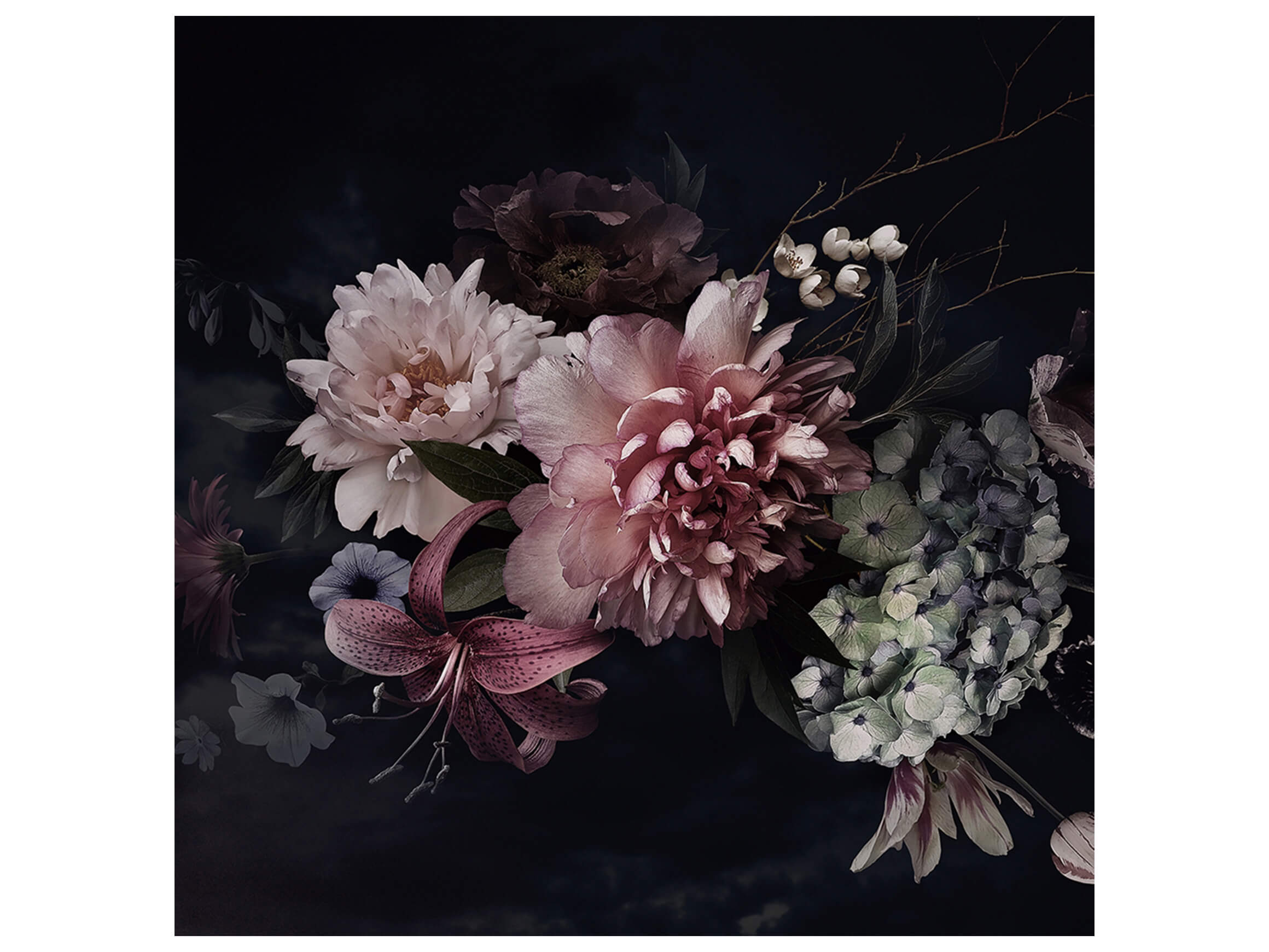 Digitaldruck auf Glas Hübsches Blumenbouquet image LAND