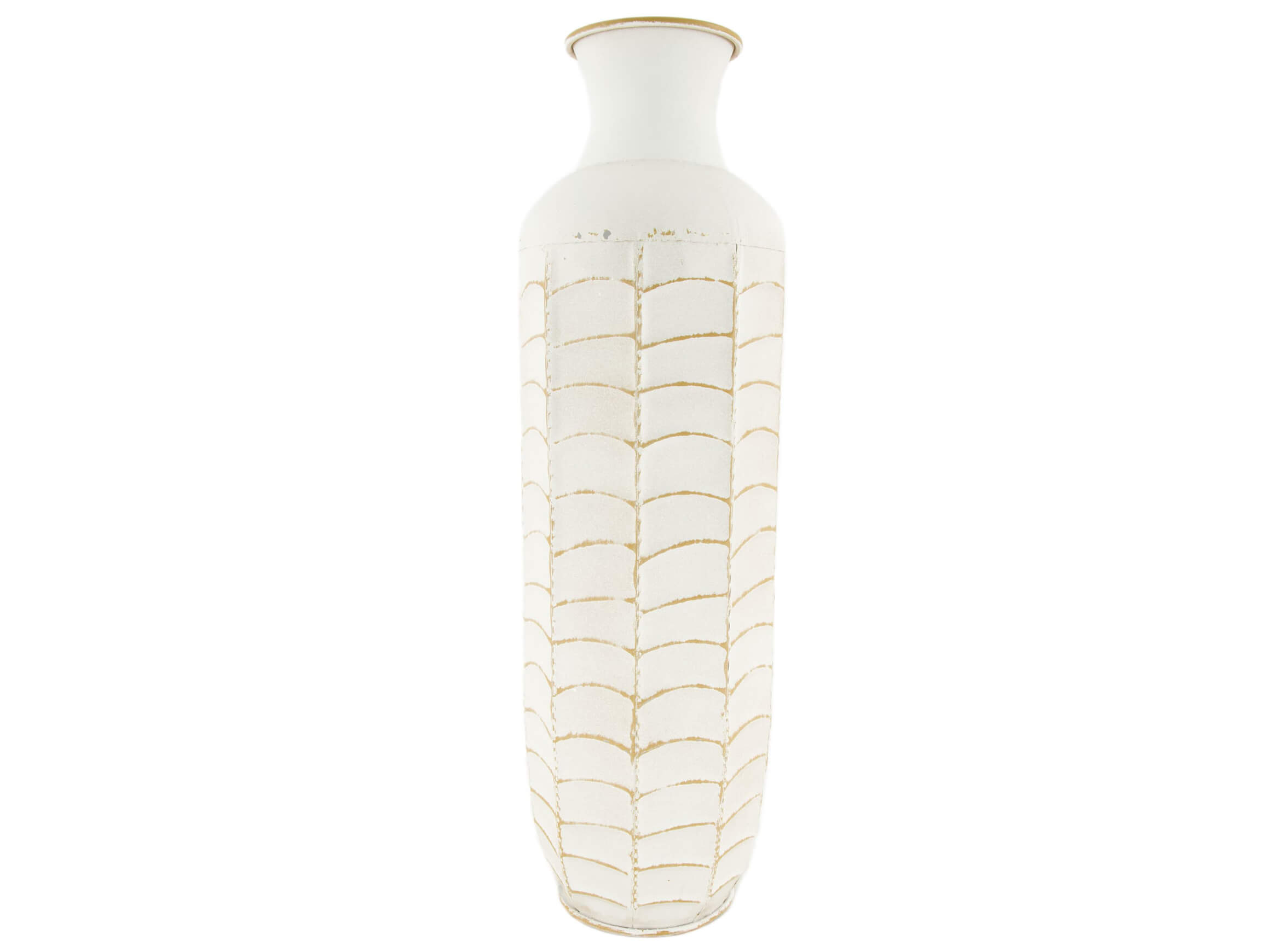Flasche Metall Creme H: 50 cm Decofinder