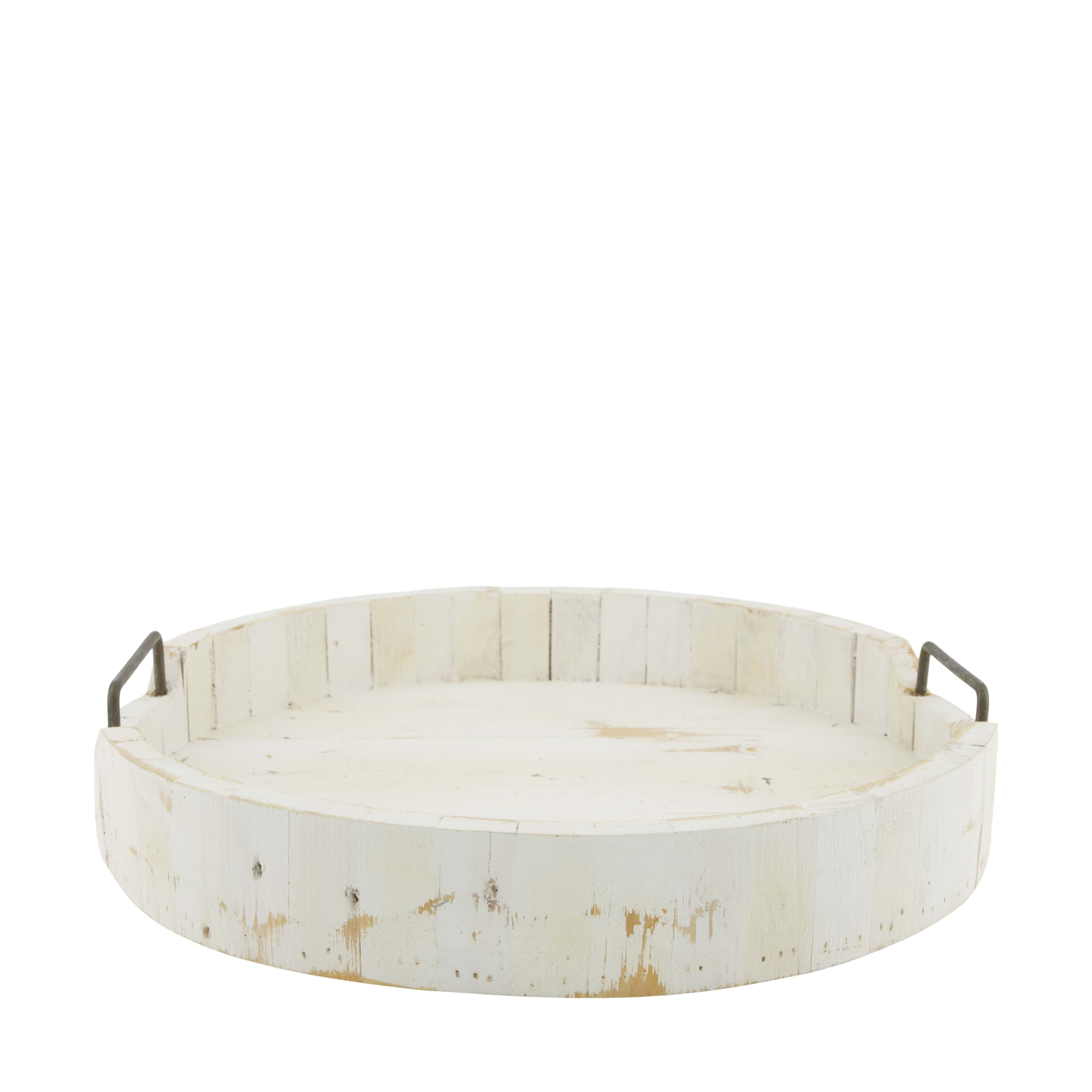 Tablett Holz, Naturweiss Decofinder