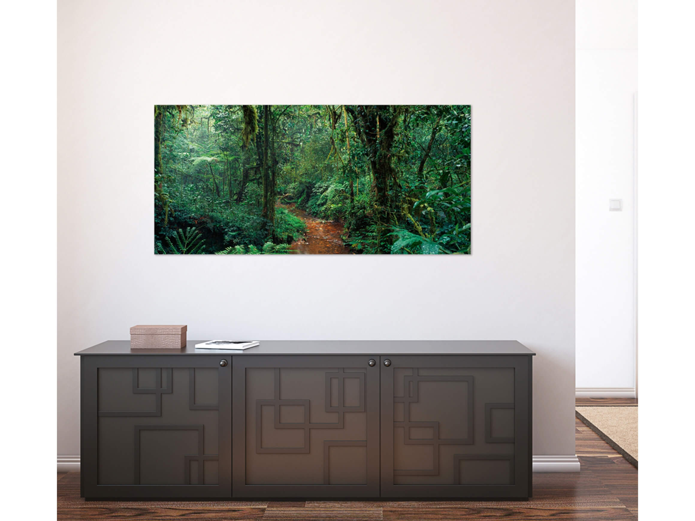 Digitaldruck auf Acrylglas Im Dschungel image LAND / Grösse: 140 x 66 cm