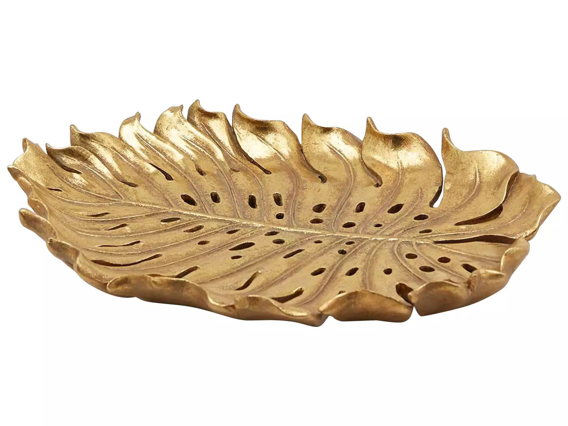 Schale Monstera Gold H: 3 cm Edg