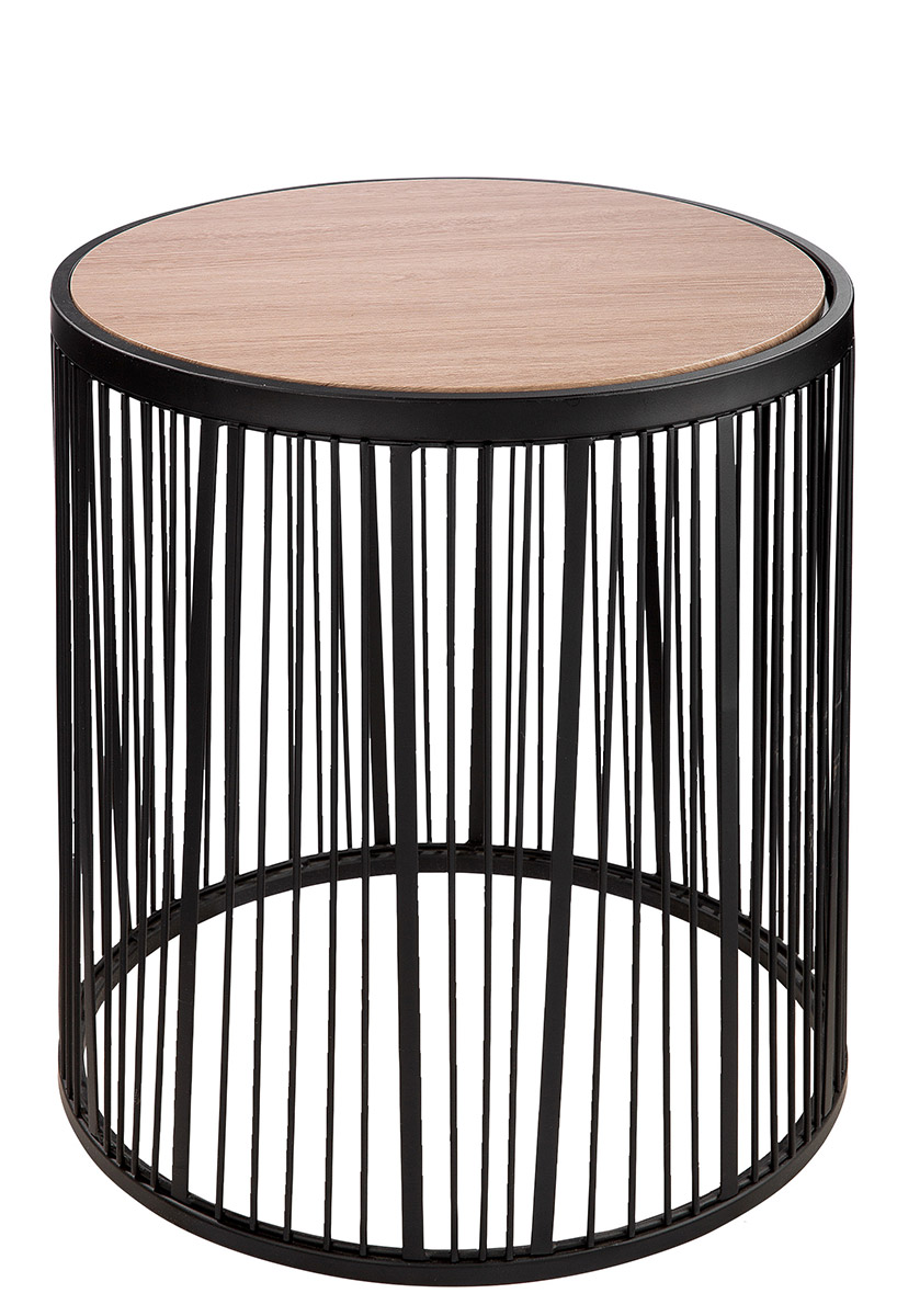 Gilde Beistelltisch Stripes, Schwarz H: 45 cm  | Schubiger Möbel