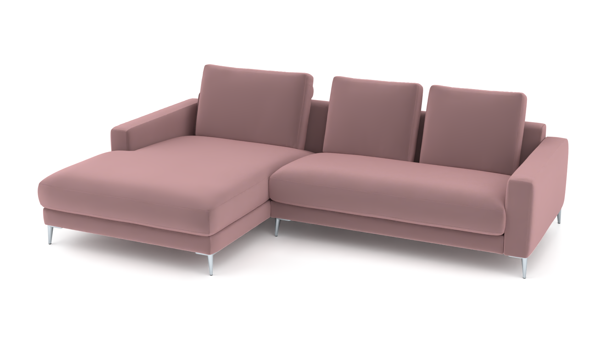 Ecksofa #1 Mercury links - UrbanDesign / Farbe: Rosewood / Bezugsmaterial: Stoff