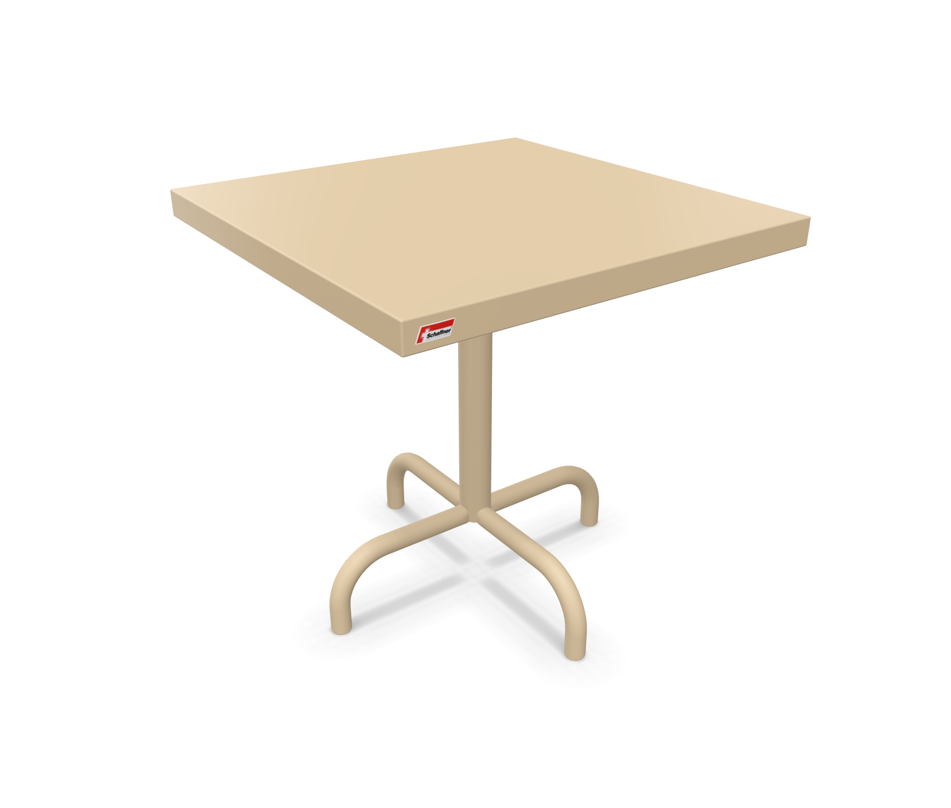 Metall-Beistelltisch Säntis Quadratisch von Schaffner / Farbe: Pastellbraun / Grösse: 50 x 50 cm