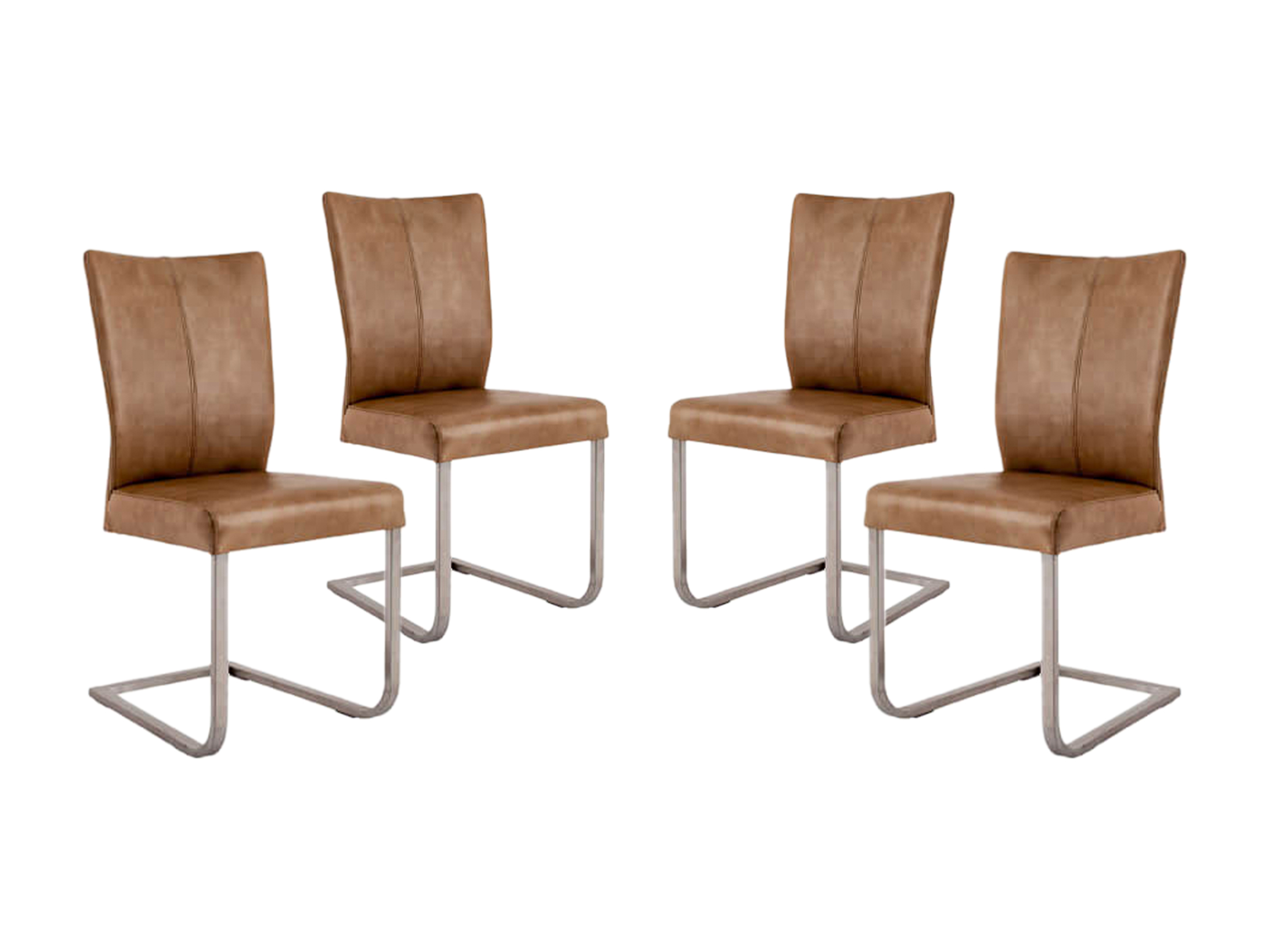 Stuhl Roberta, Freischwinger, Leder, Stahl, b 46,5 cm t 53 cm h 91 cm