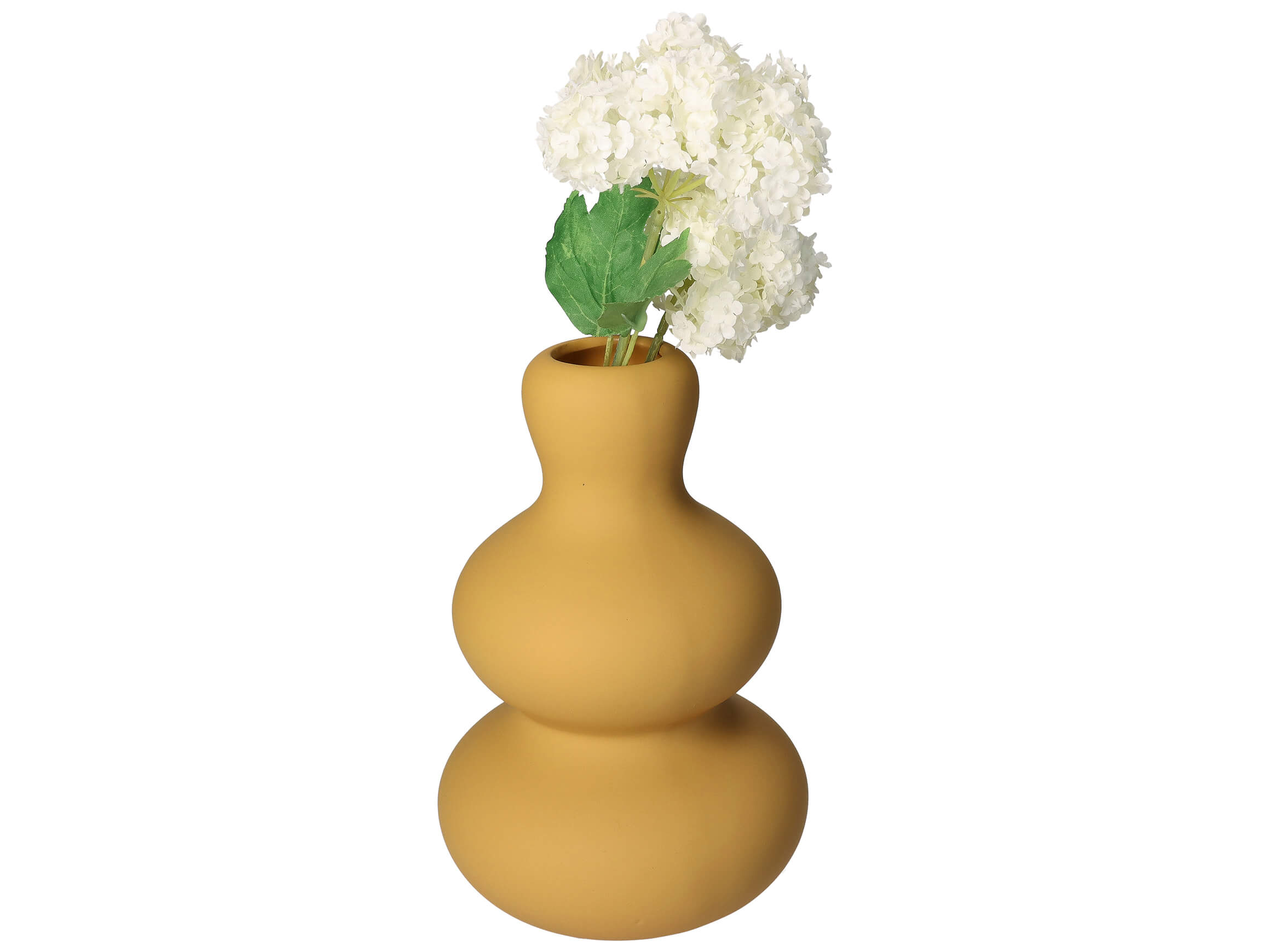 Vase Steingut Senfgelb H: 20 cm Kersten