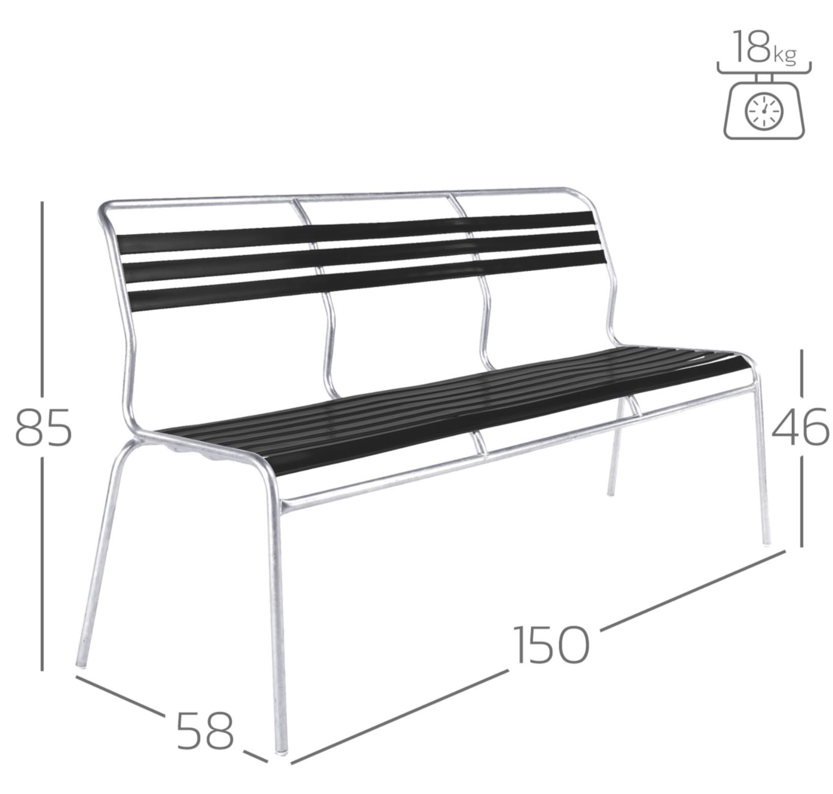 Lättli-Bank Säntis Schaffner / Farbe: Pastellbraun