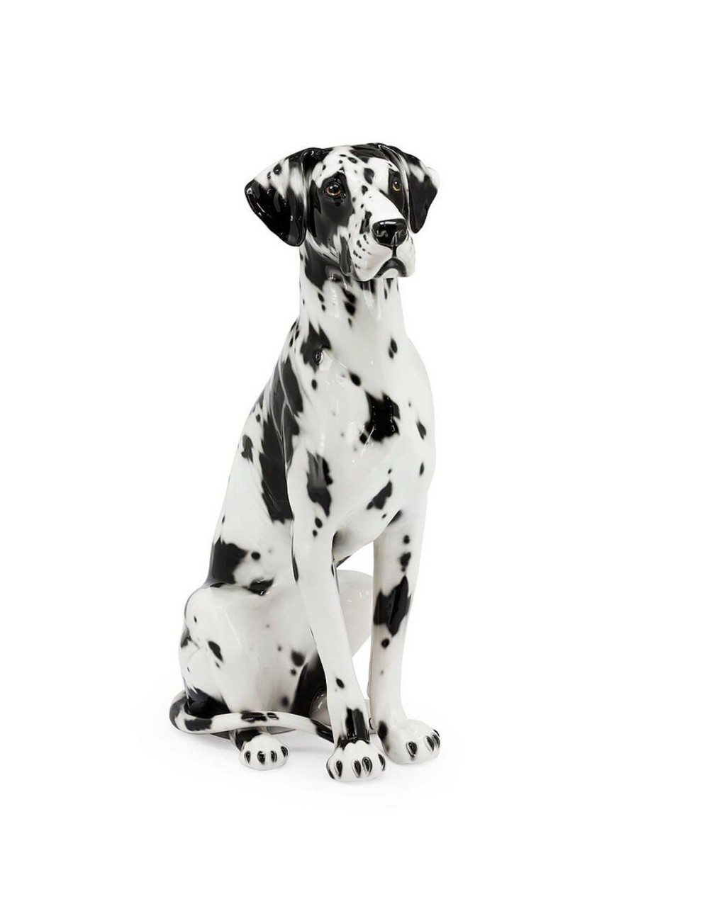 Abhika Figur Dogde Schwarz Weiss  H: 90 cm  | Schubiger Möbel