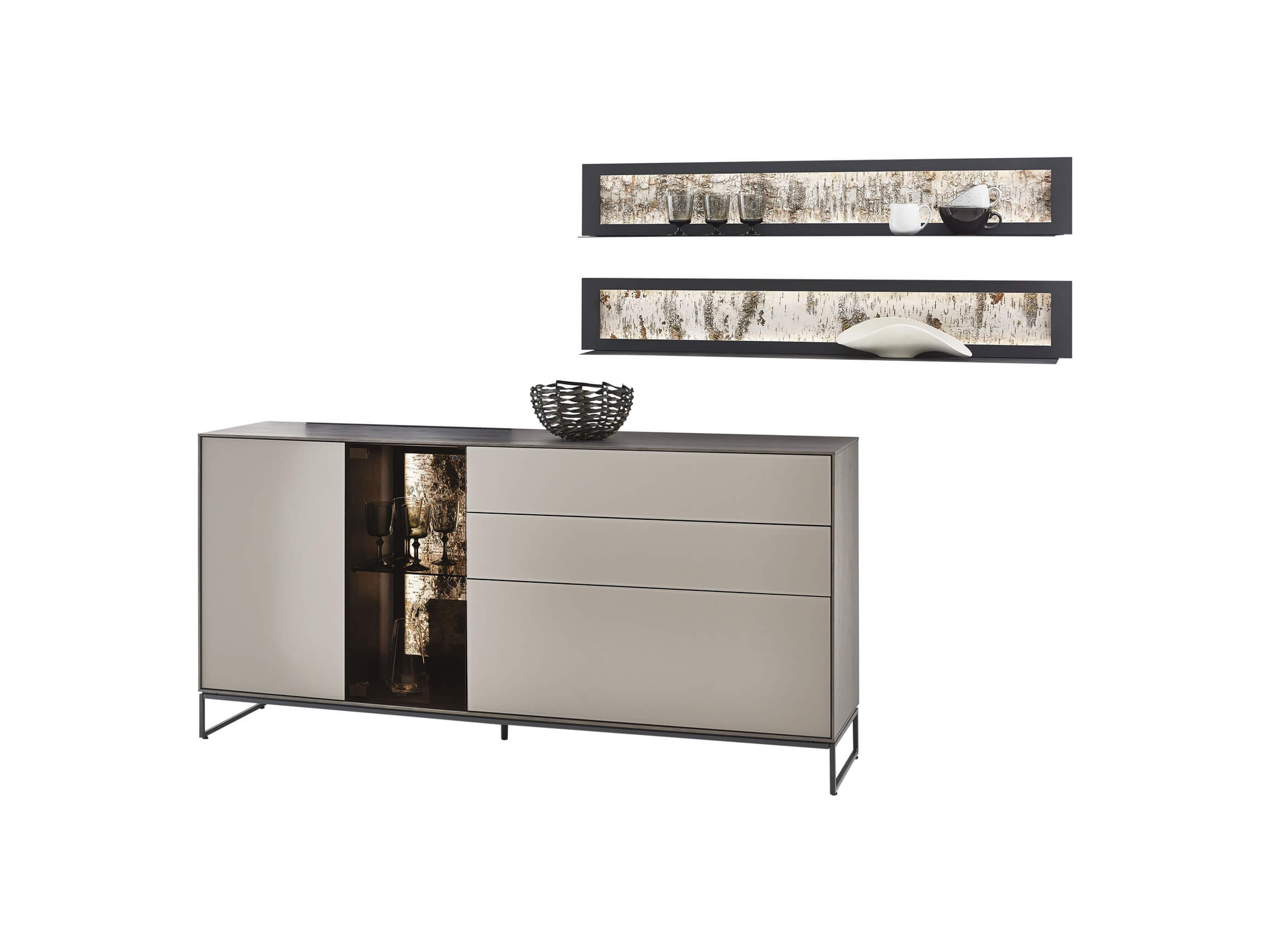 Wohnwand Adamo Hartmann / Farbe: Holzfarbig