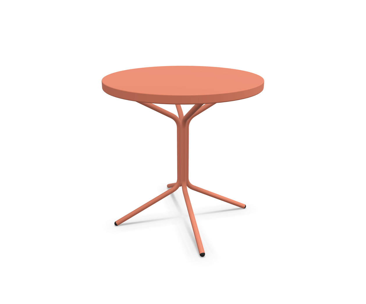 Metall-Beistelltisch Pix Rund von Schaffner / Farbe: Terracotta / DxH: 54 x 54 cm