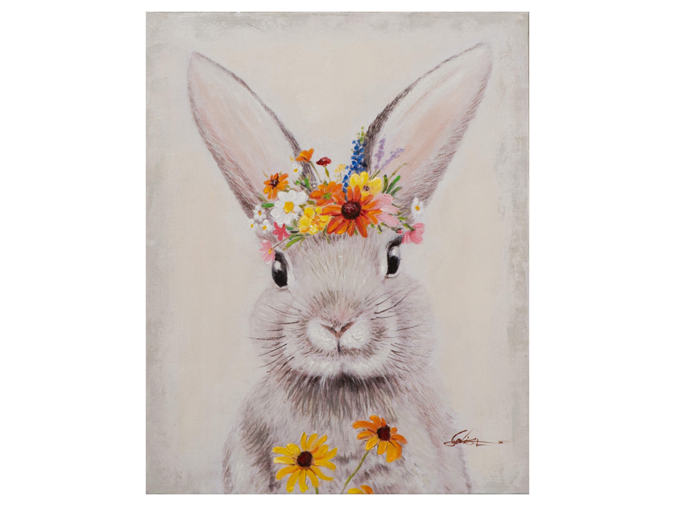 Bild Häschen mit Blumen image LAND