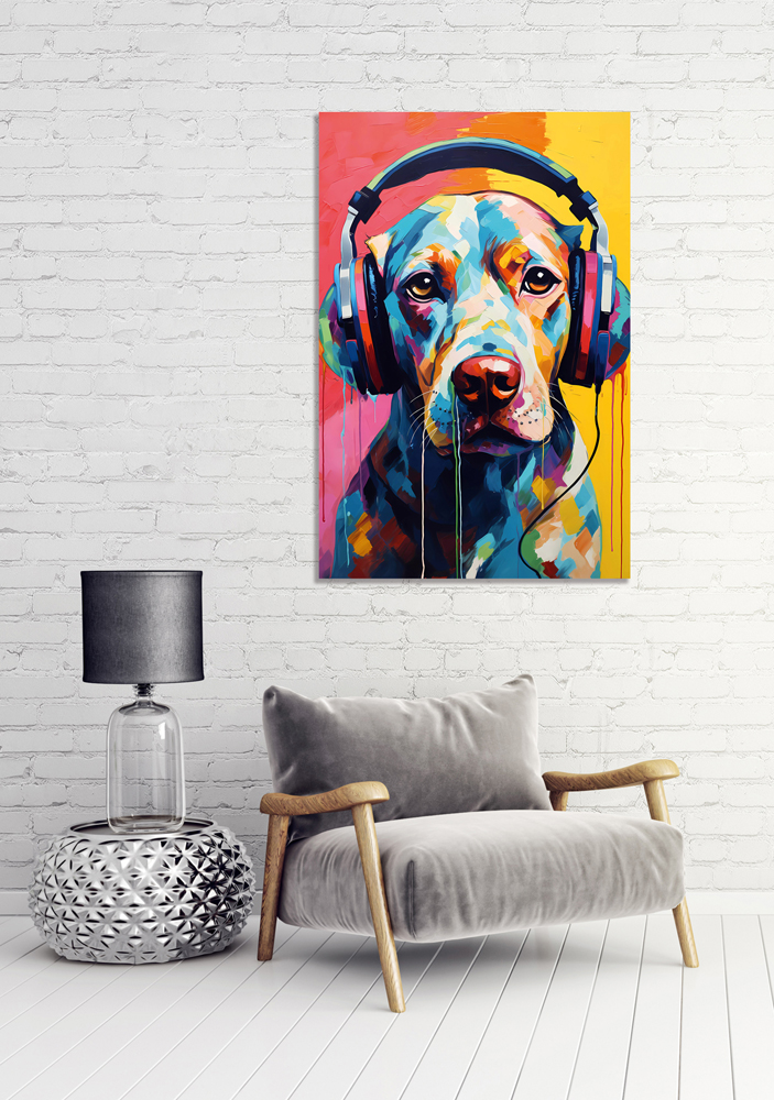 Acrylglasbild Doggy Sound image LAND