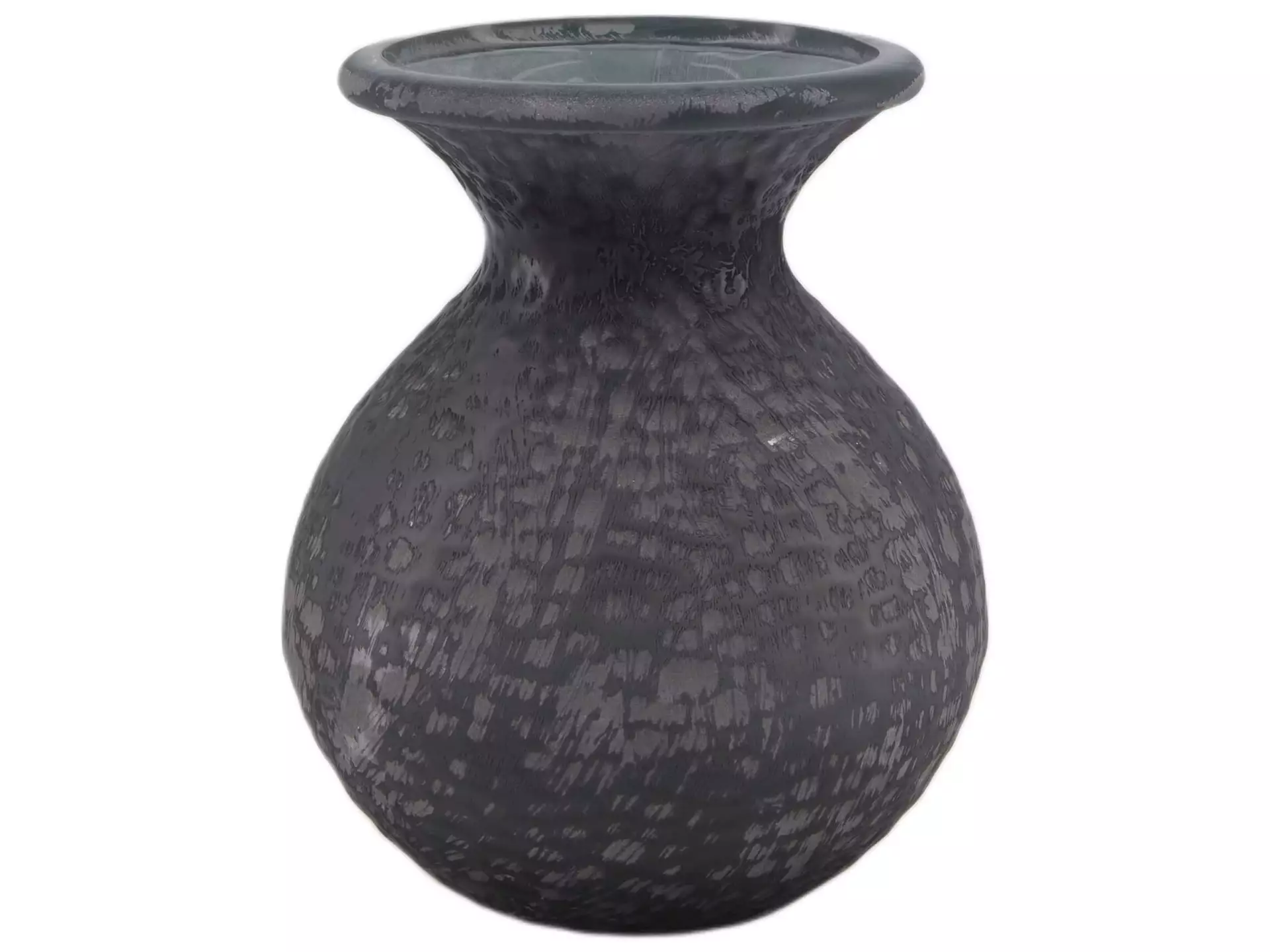 Vase Glas Grau H: 19 cm Decofinder