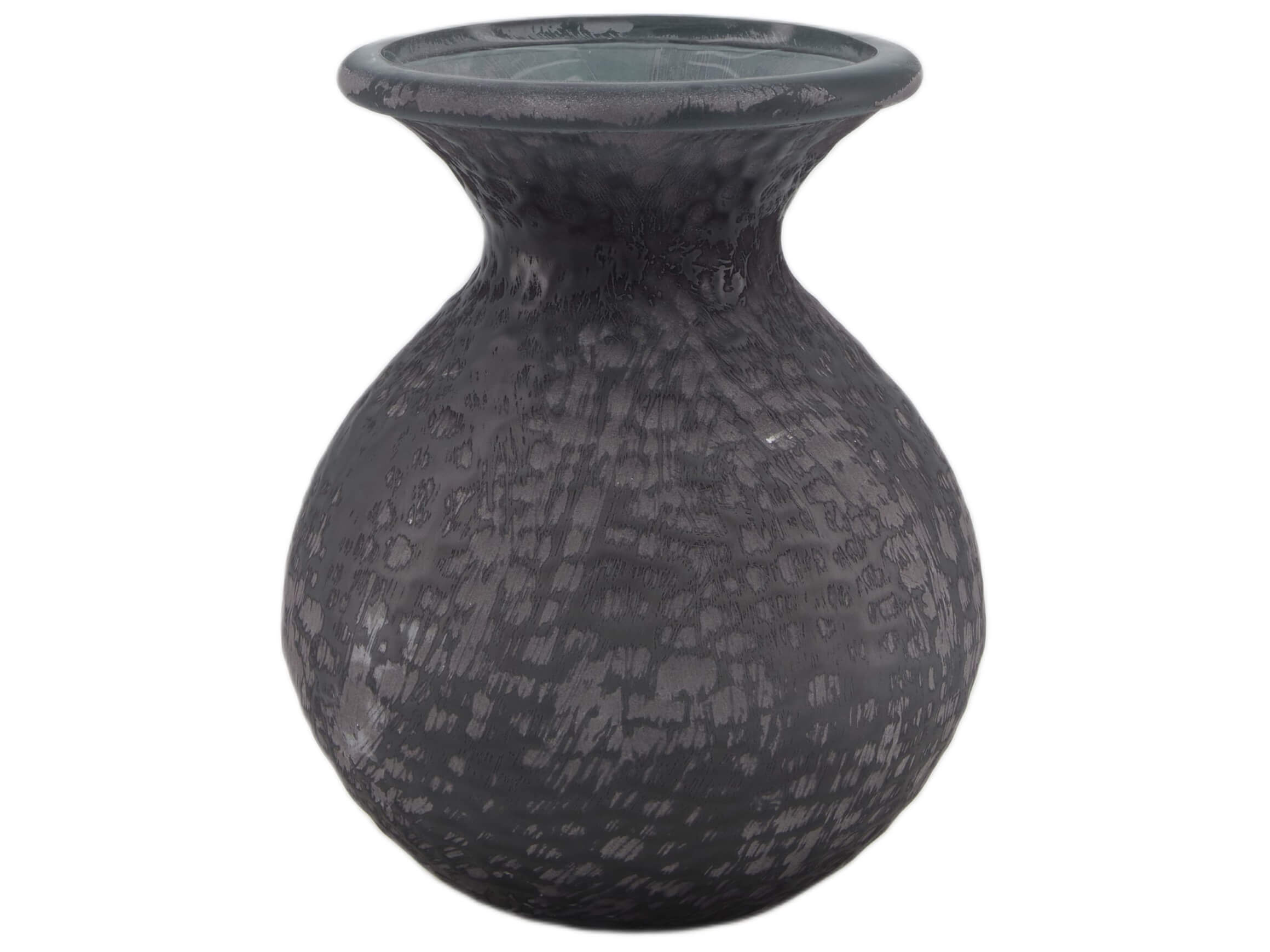 Vase Glas Grau H: 19 cm Decofinder