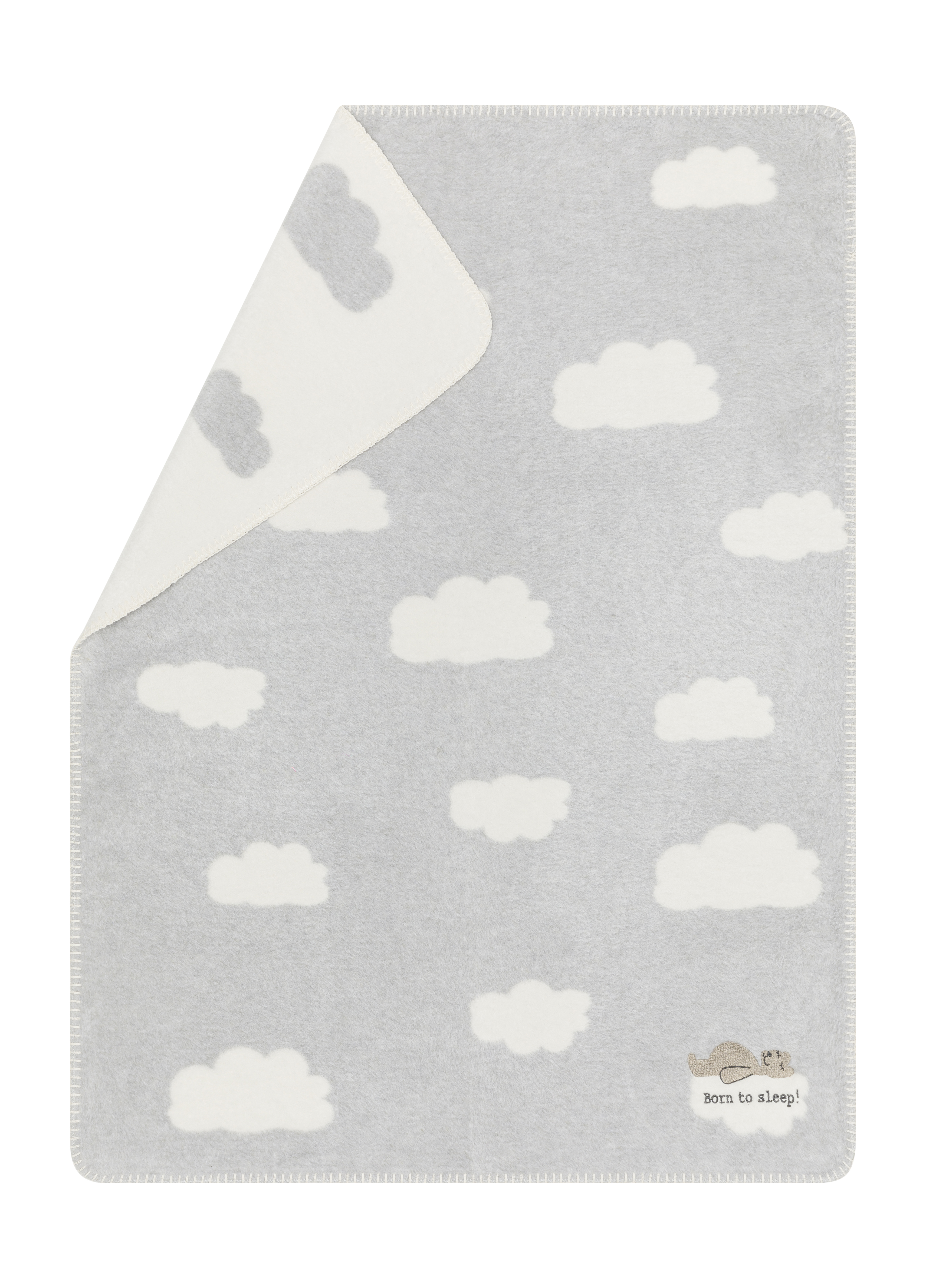 Baby blanket Panda Born to Sleep Light grey W: 75 cm Sander AG