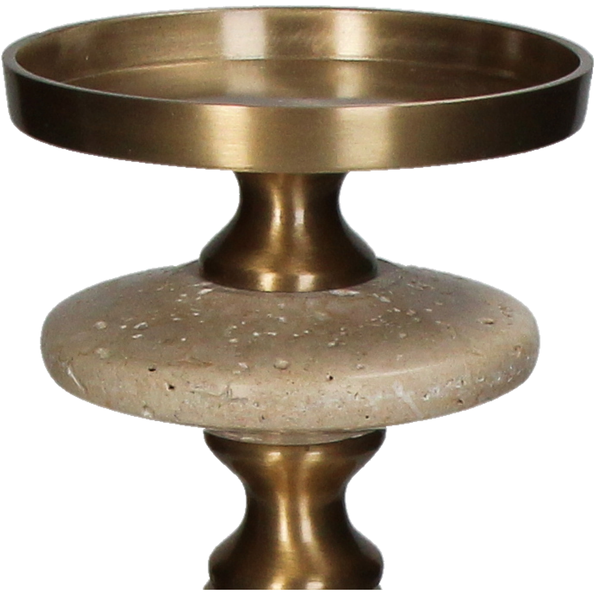 Kerzenständer Aluminium, Gold H: 31 cm Kersten