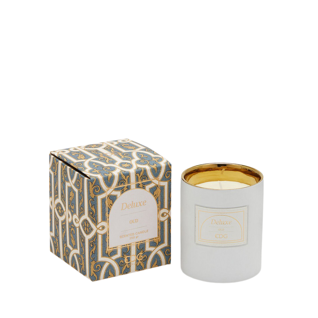 Scented candle Deluxe Oud H: 10 cm Edg