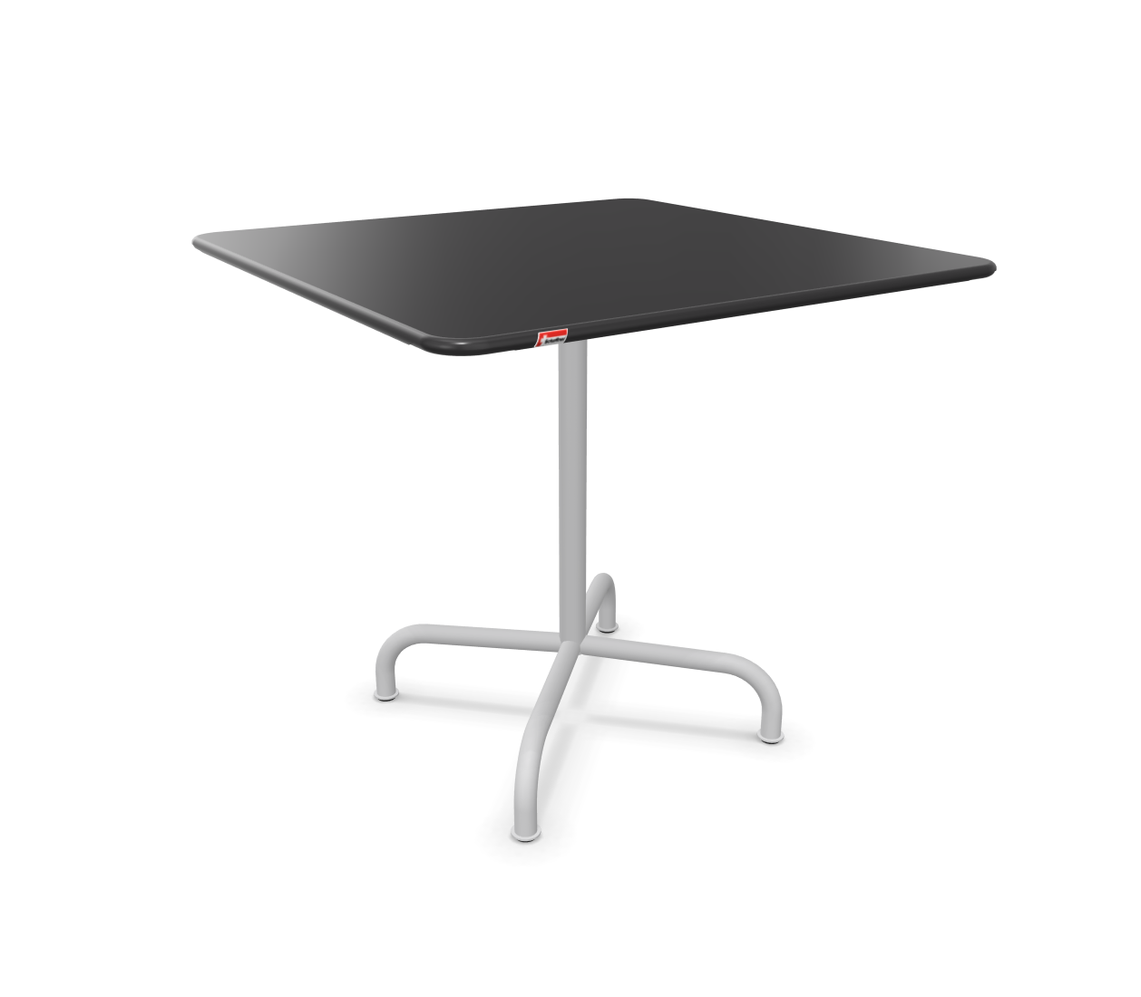 Metall-Tisch Rigi Quadratisch von Schaffner / Farbe: Anthrazit / Grösse: 80 x 80 cm