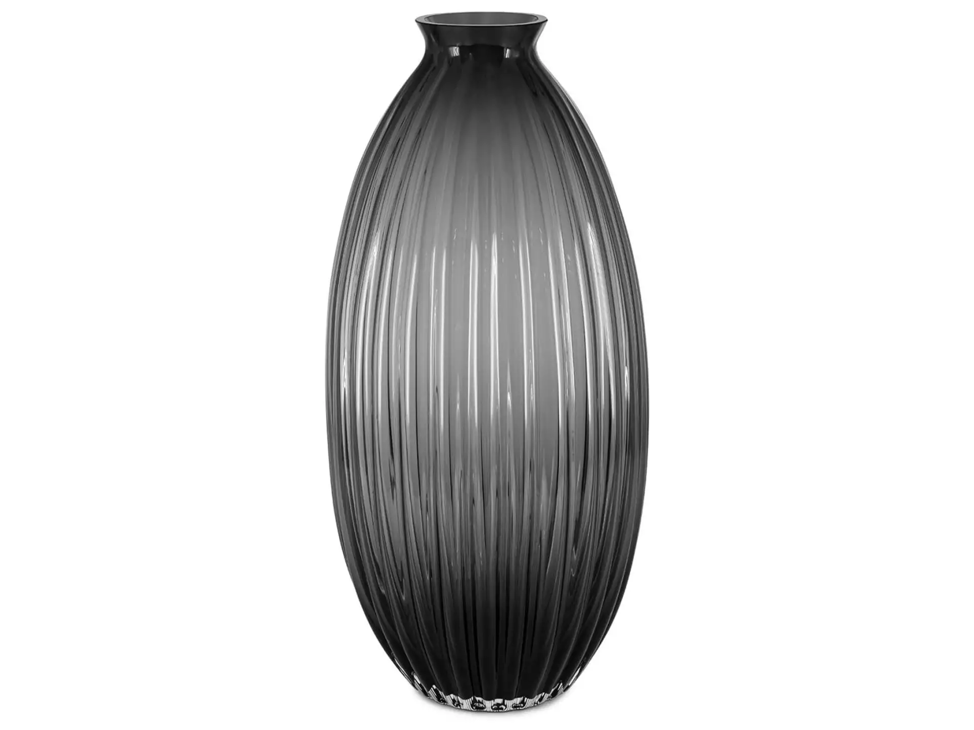 Vase Rauchglas H: 25 cm Abhika / Farbe: Rauchglas