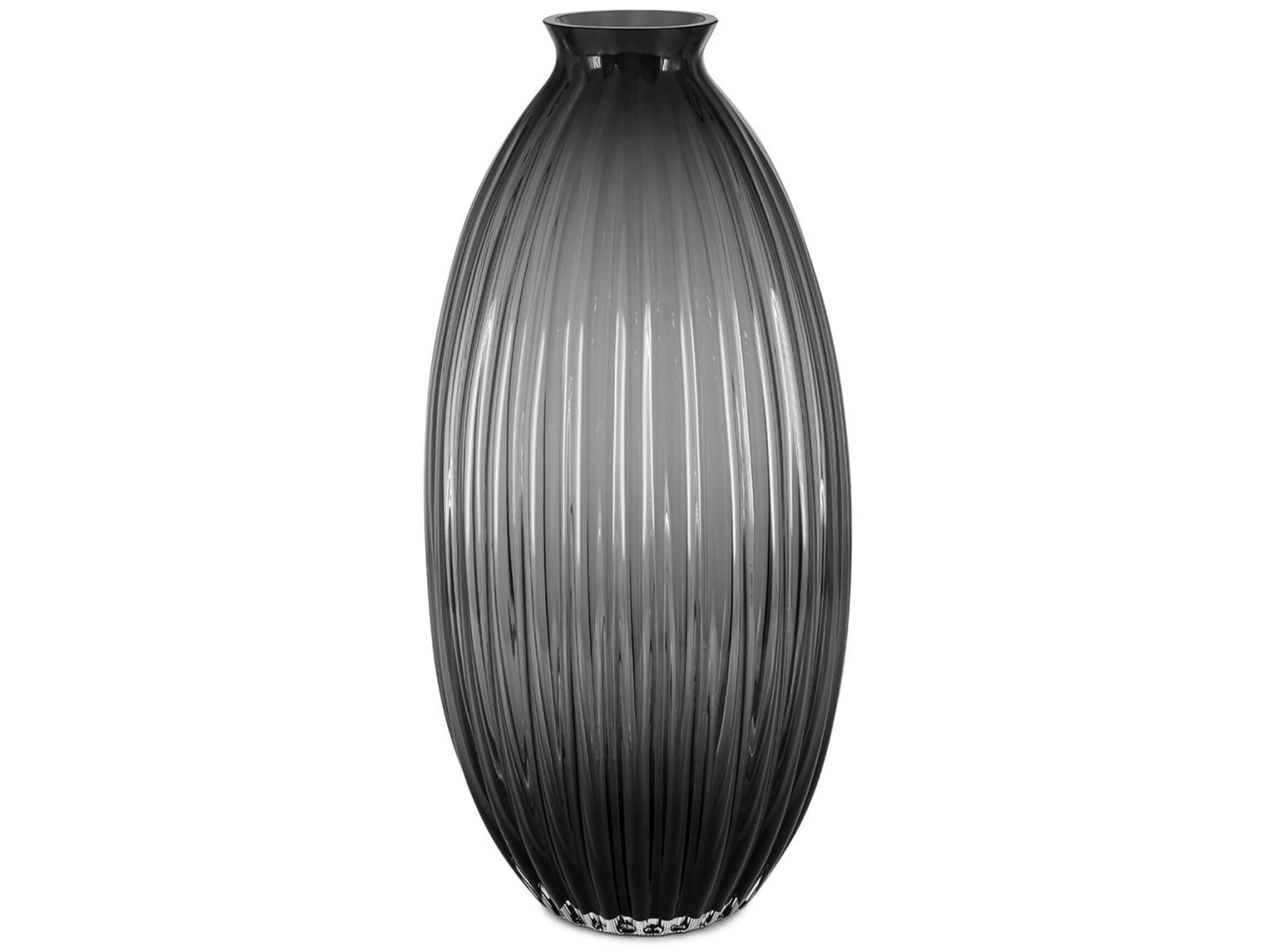 Vase Rauchglas H: 25 cm Abhika / Farbe: Rauchglas