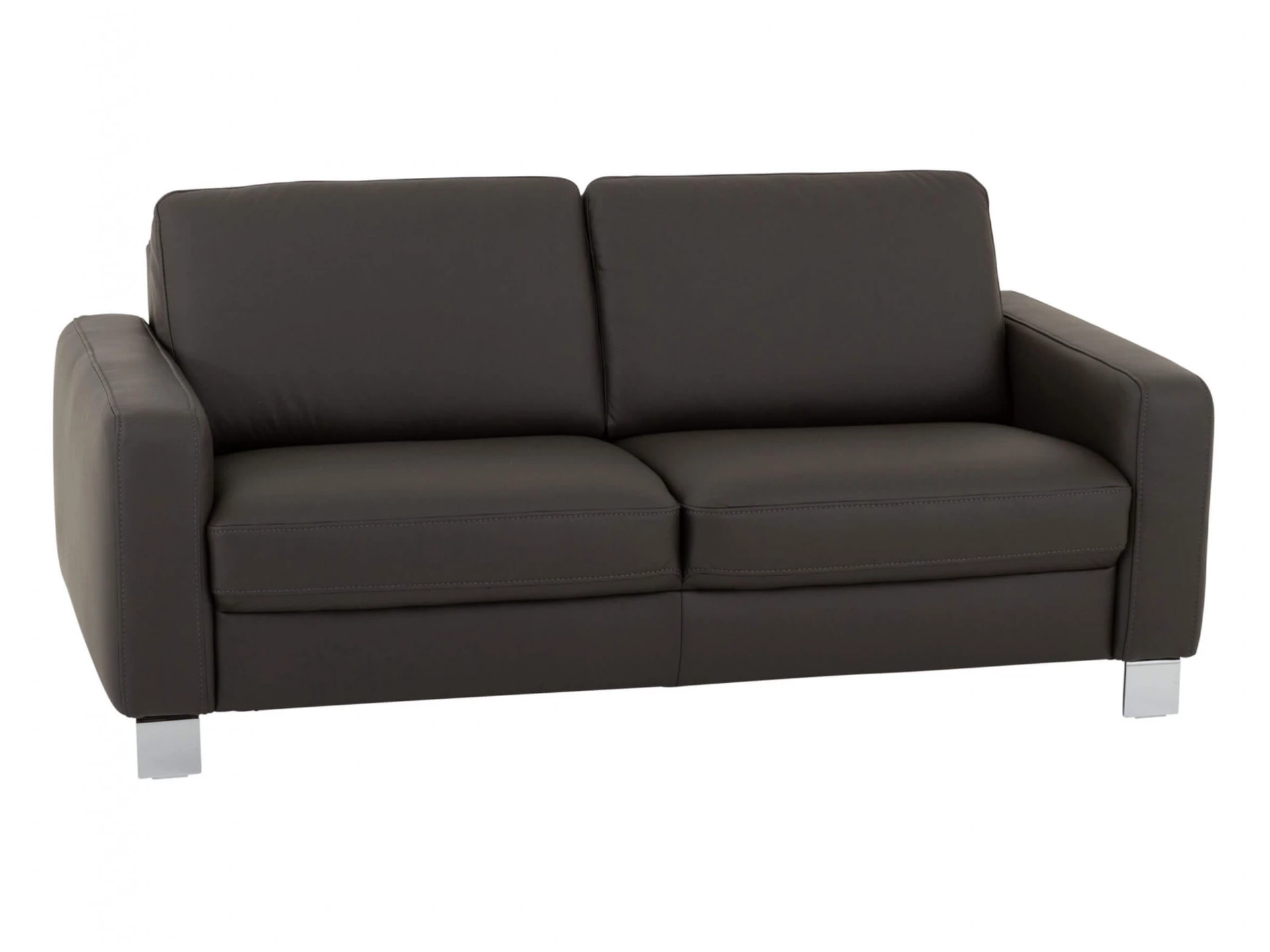 Sofa Shetland B: 188 cm Polipol / Farbe: Anthrazit / Bezugsmaterial: Leder