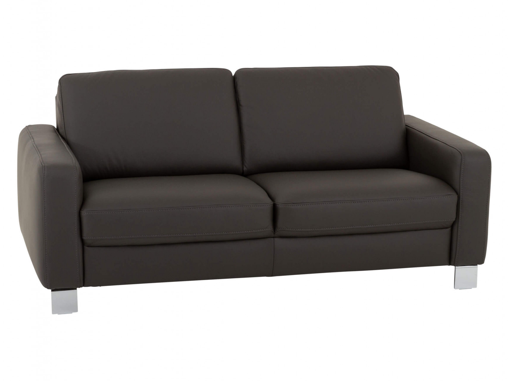 Sofa Shetland B: 188 cm Polipol / Farbe: Anthrazit / Bezugsmaterial: Leder