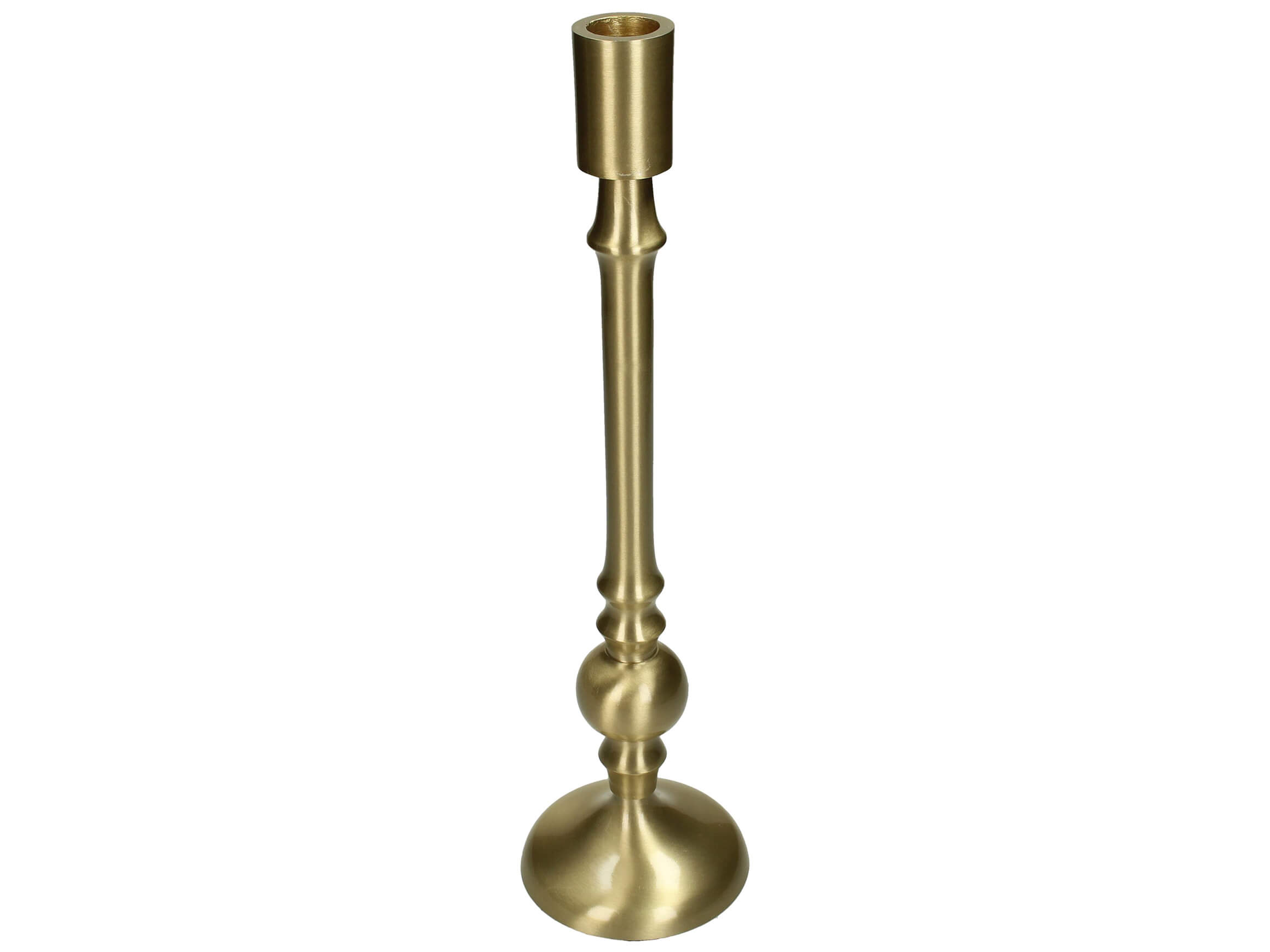 Kersten Kerzenleuchter Aluminium Gold H: 33 cm Gelb | Schubiger Möbel