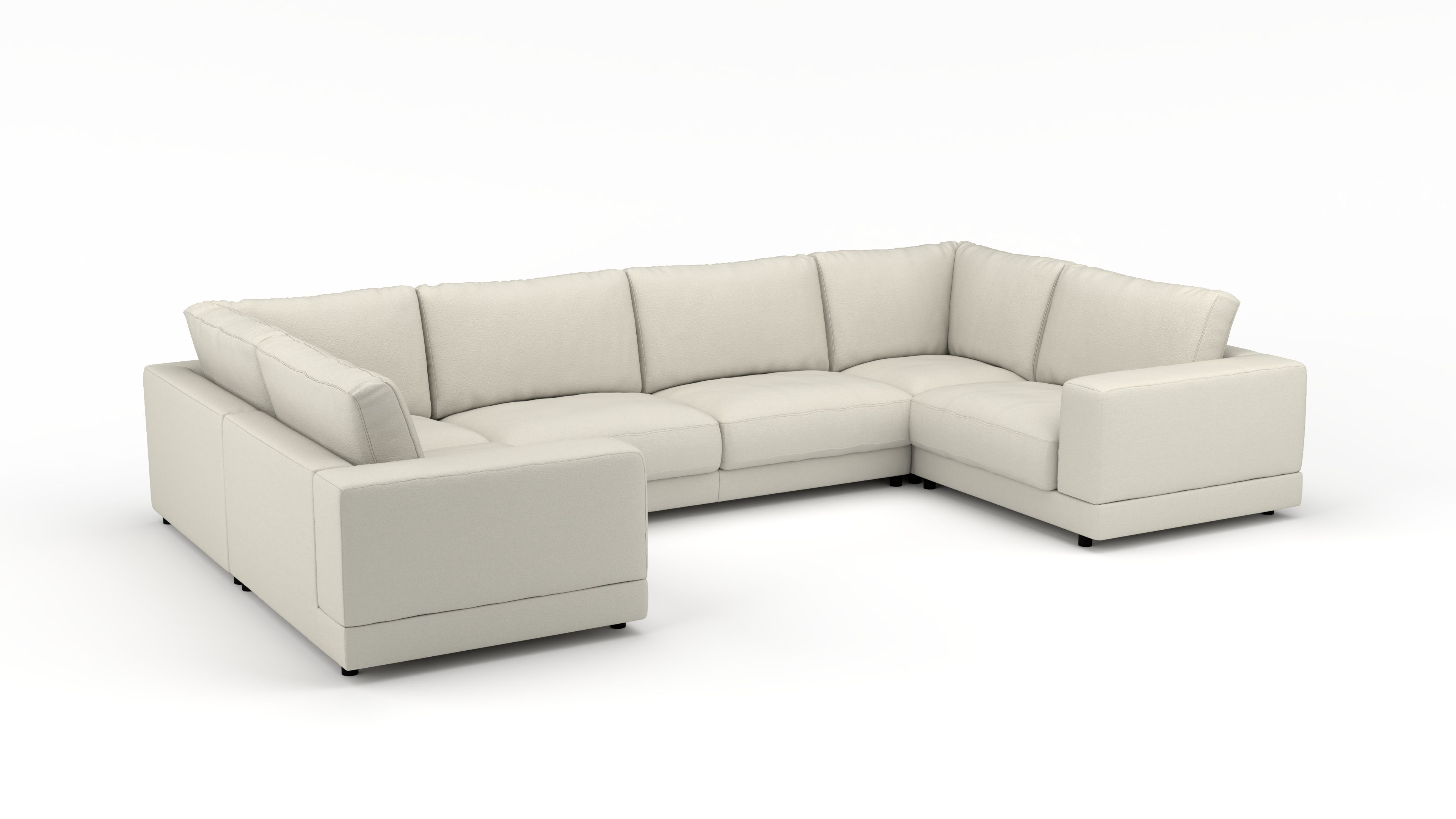 Wohnlandschaft #4 Jupiter UrbanDesign / Farbe: Weiss / Bezugsmaterial: Stoff