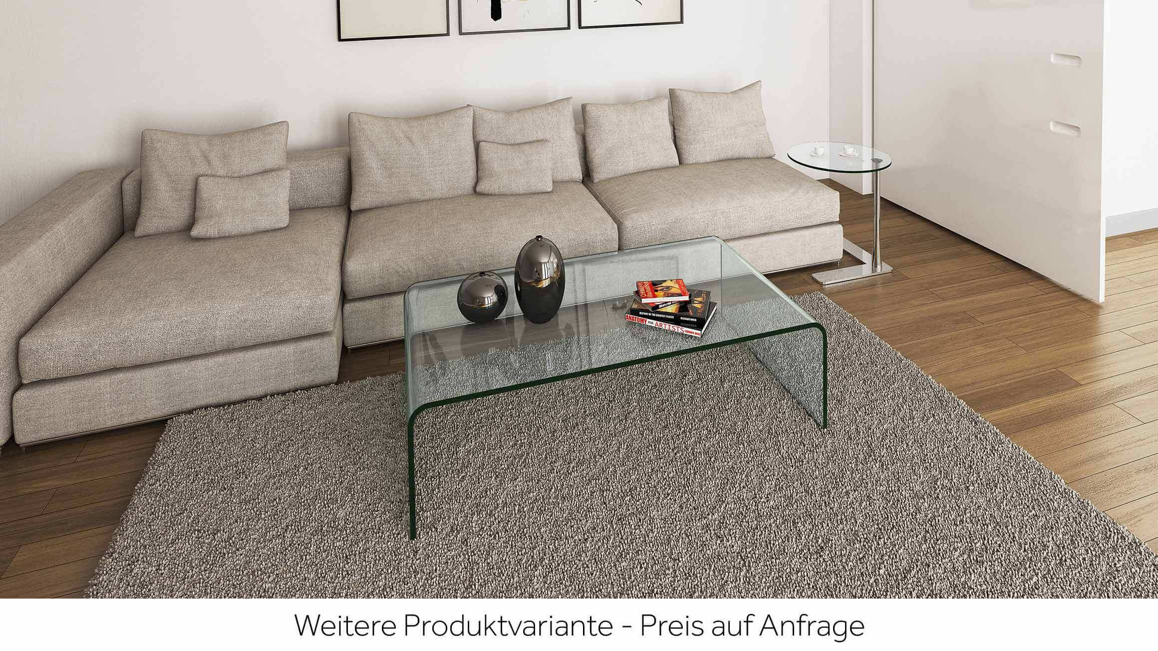 Ulysses coffee table, clear float glass, WxDxH: 130 x 70 x 38 cm
