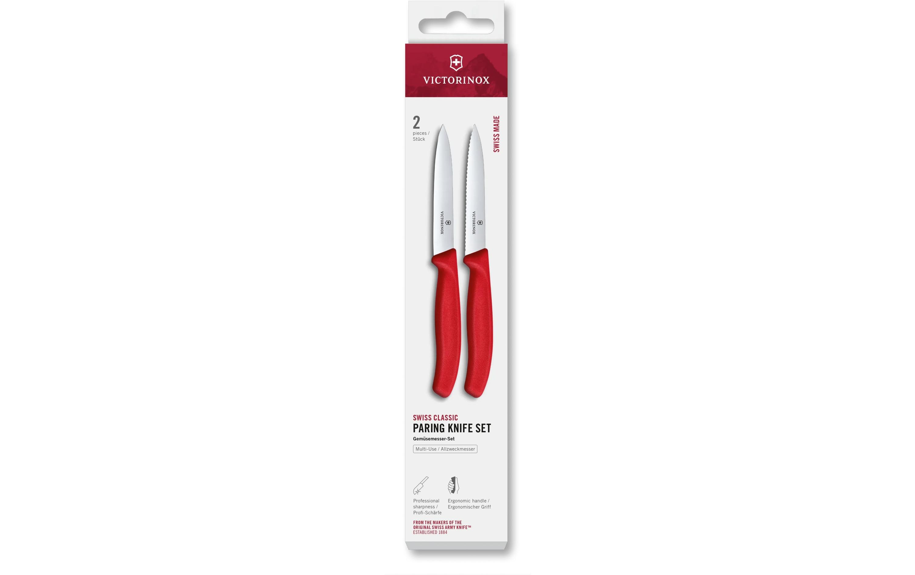 Messer-Set Swiss Classic, 10 cm, 2 Stück Von Victorinox Alltron / Farbe: Rot