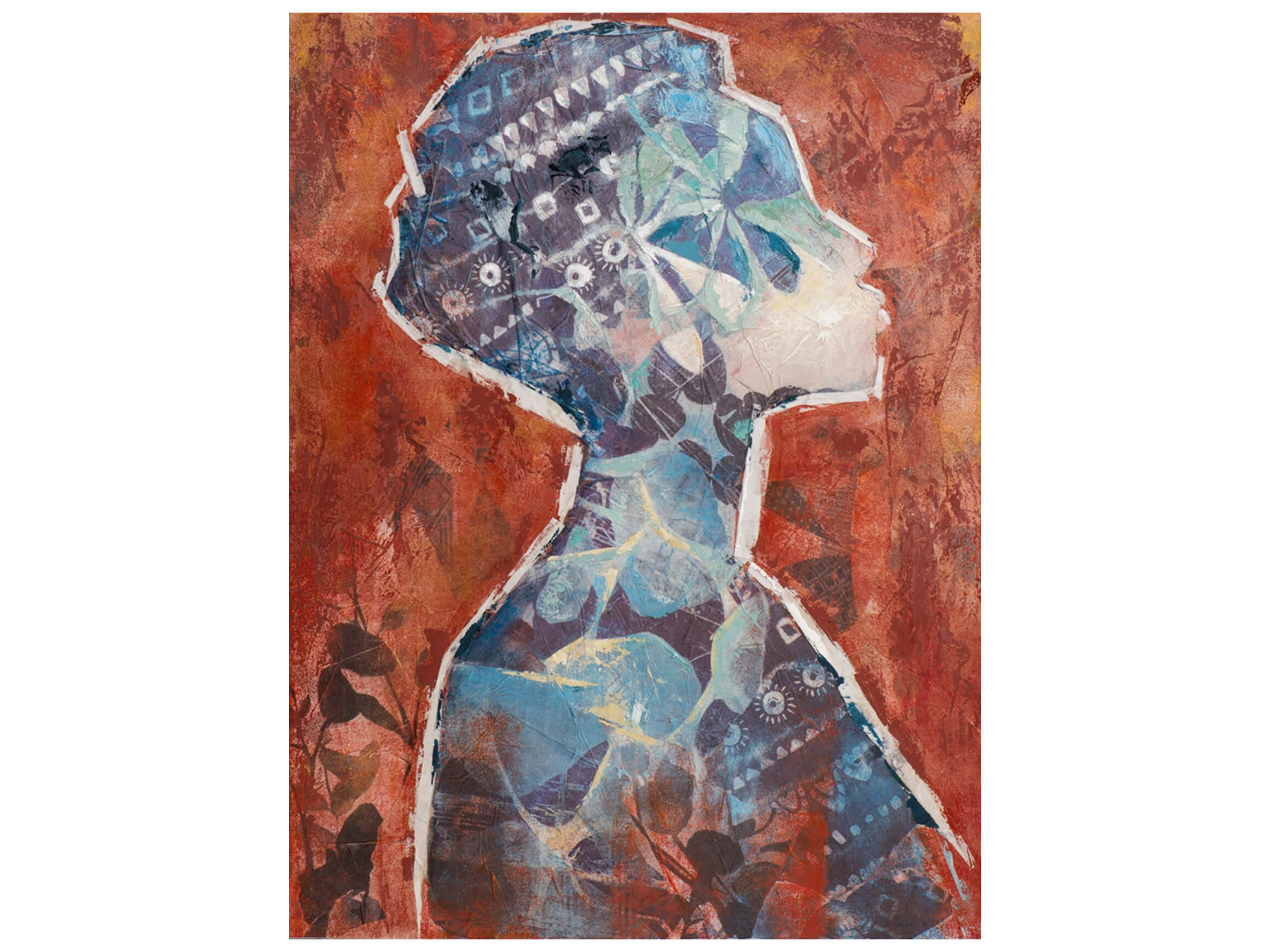 Bild Florale Schönheit in Blau image LAND / Grösse: 120 x 90 cm