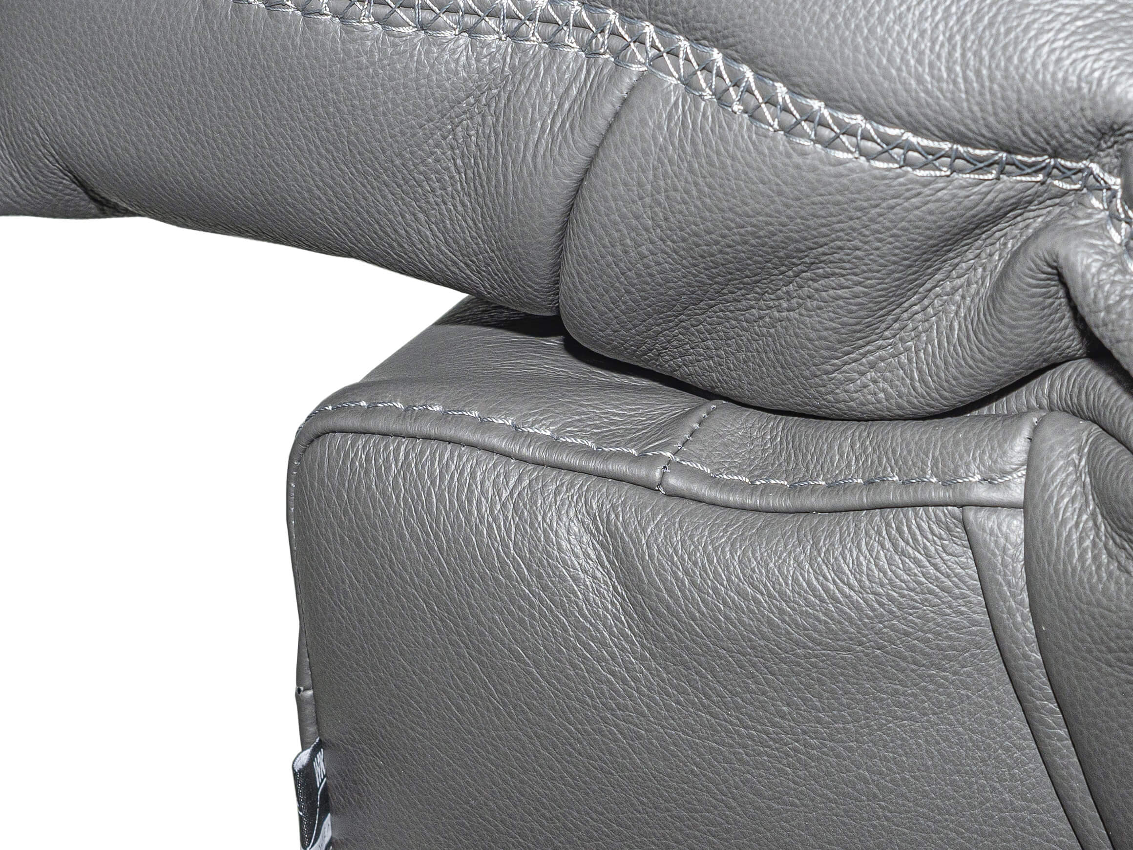 Ecksofa Valeria Rom / Farbe: Carbon / Bezugsmaterial: Leder