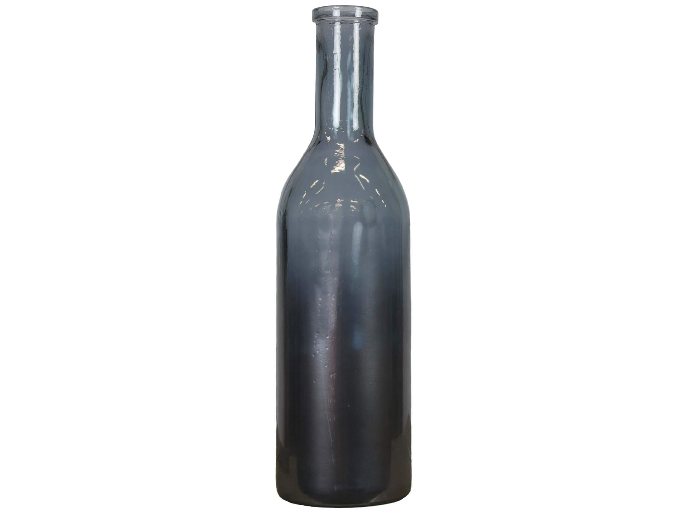 Decofinder Flasche Glas Metallsilber H: 50 cm  | Schubiger Möbel
